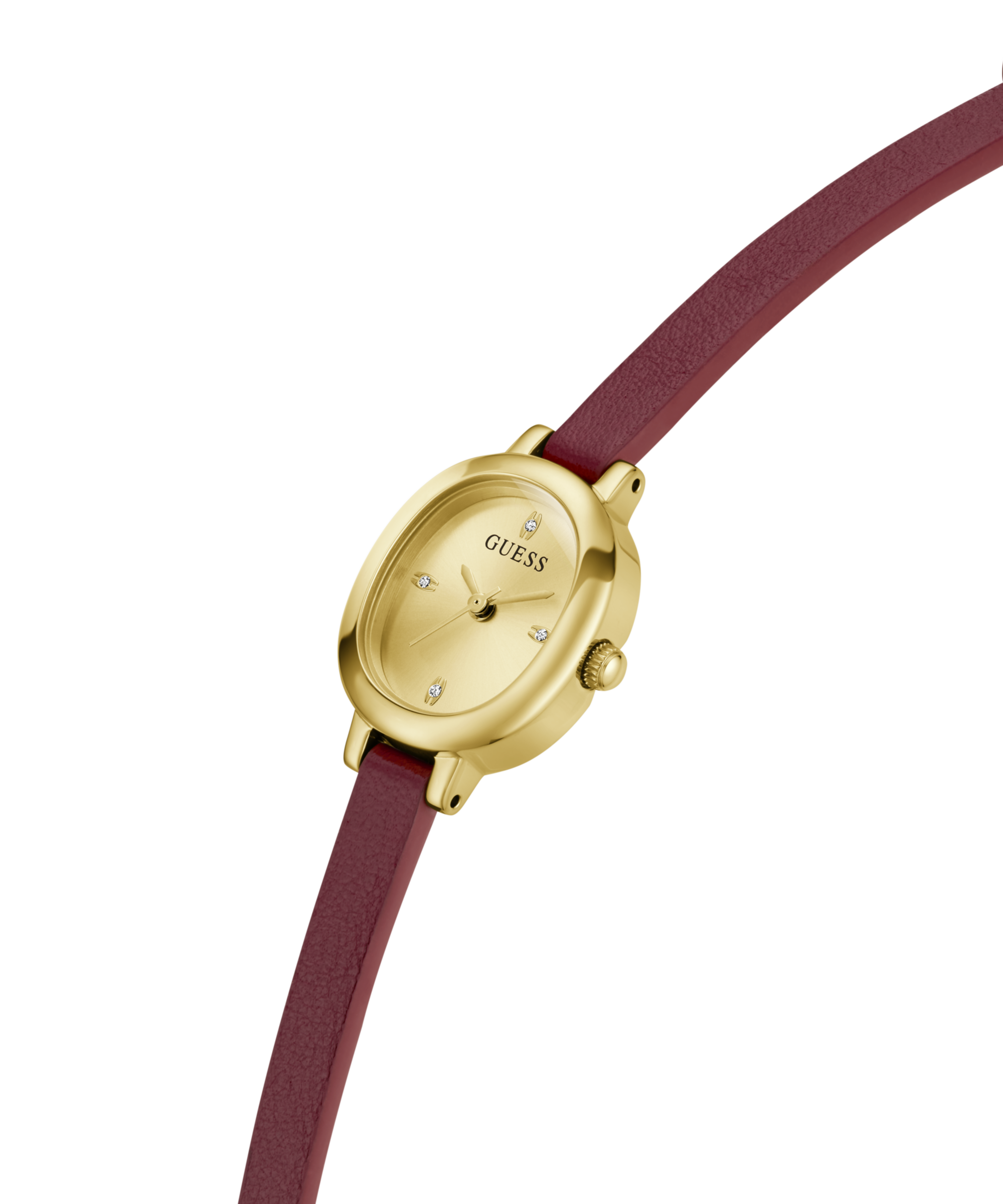 Guess Quarzuhr »PENELOPE« Armbanduhr, Damenuhr, Lederarmband, analog