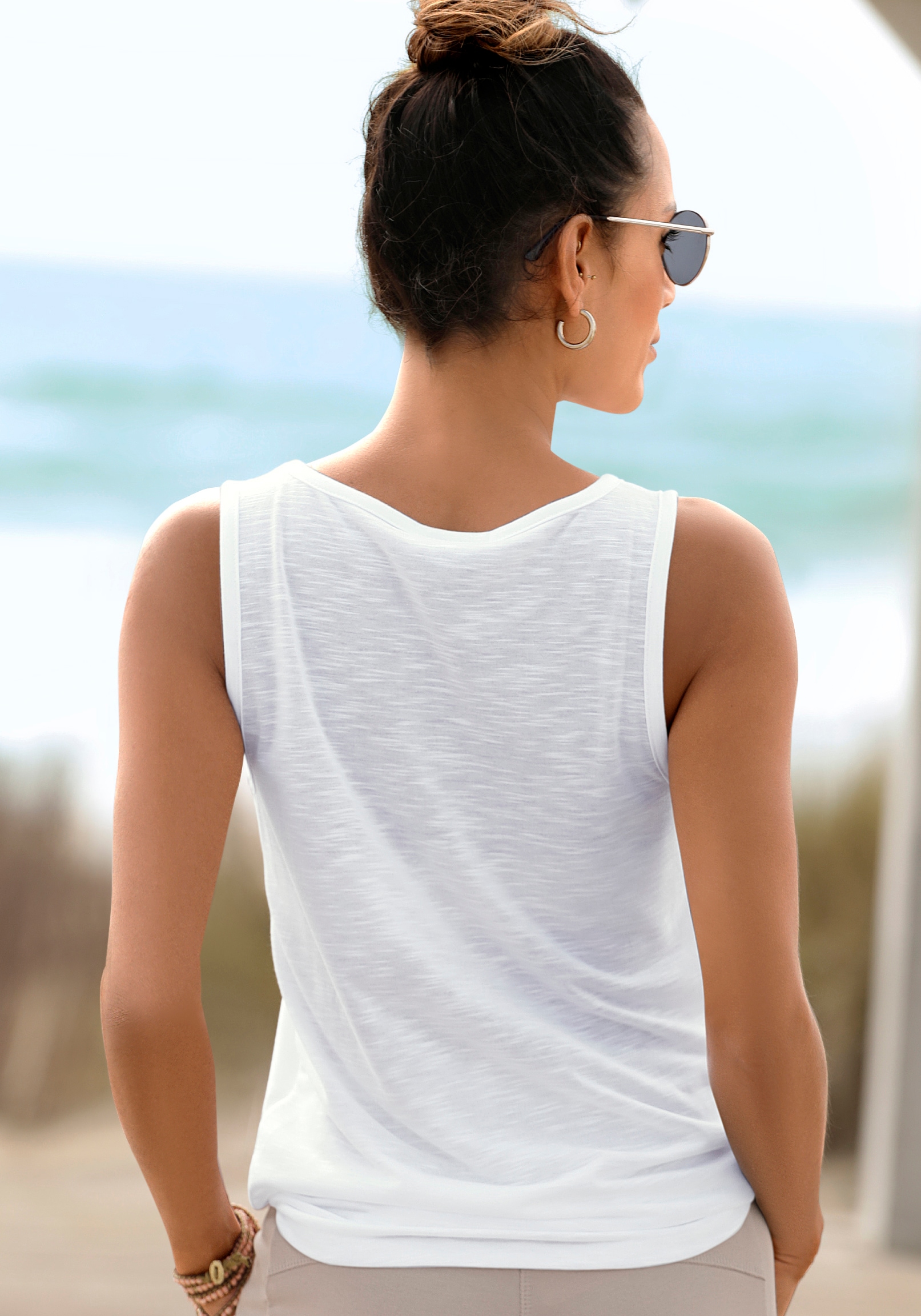 Venice Beach Tanktop, mit Logoprint, Tanktop