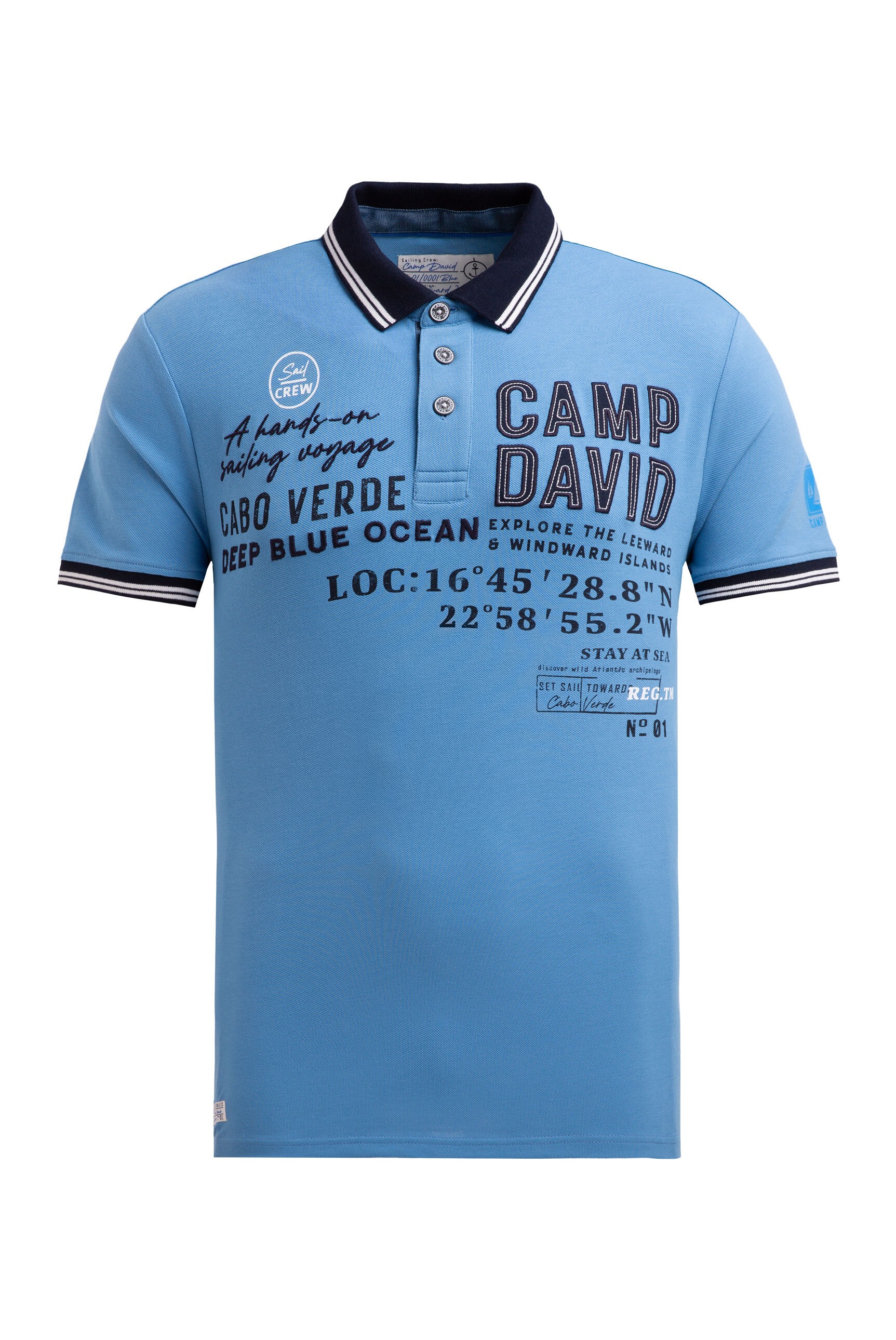 CAMP DAVID Poloshirt mit Seitenschlitze