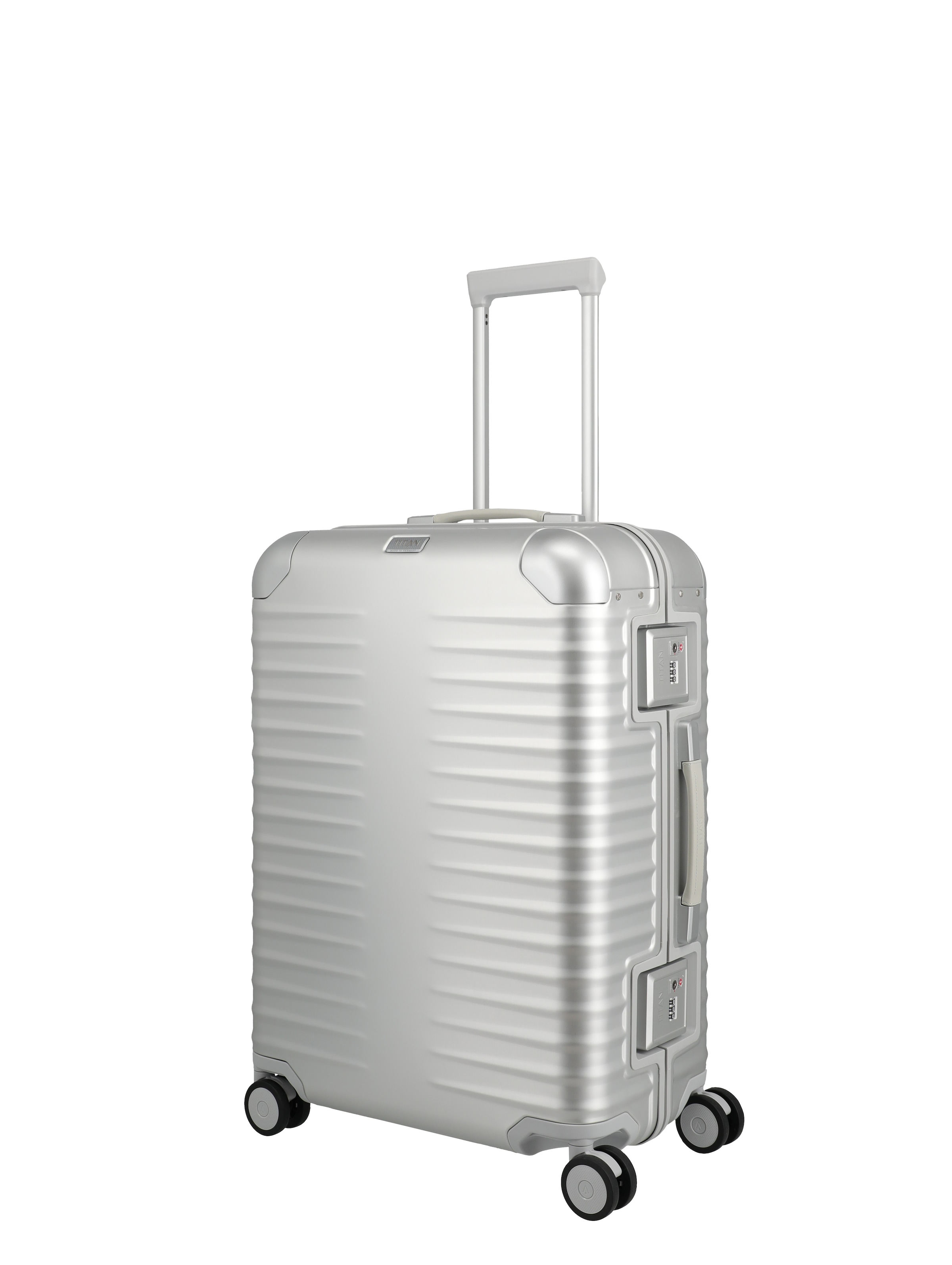 TITAN - Made in Germany Trolley "ETERNITY Aluminium Koffer" 81 l 4 Rollen TSA-Rahmenverschluss, smarte Innenaufteilung & Flüsterrollen