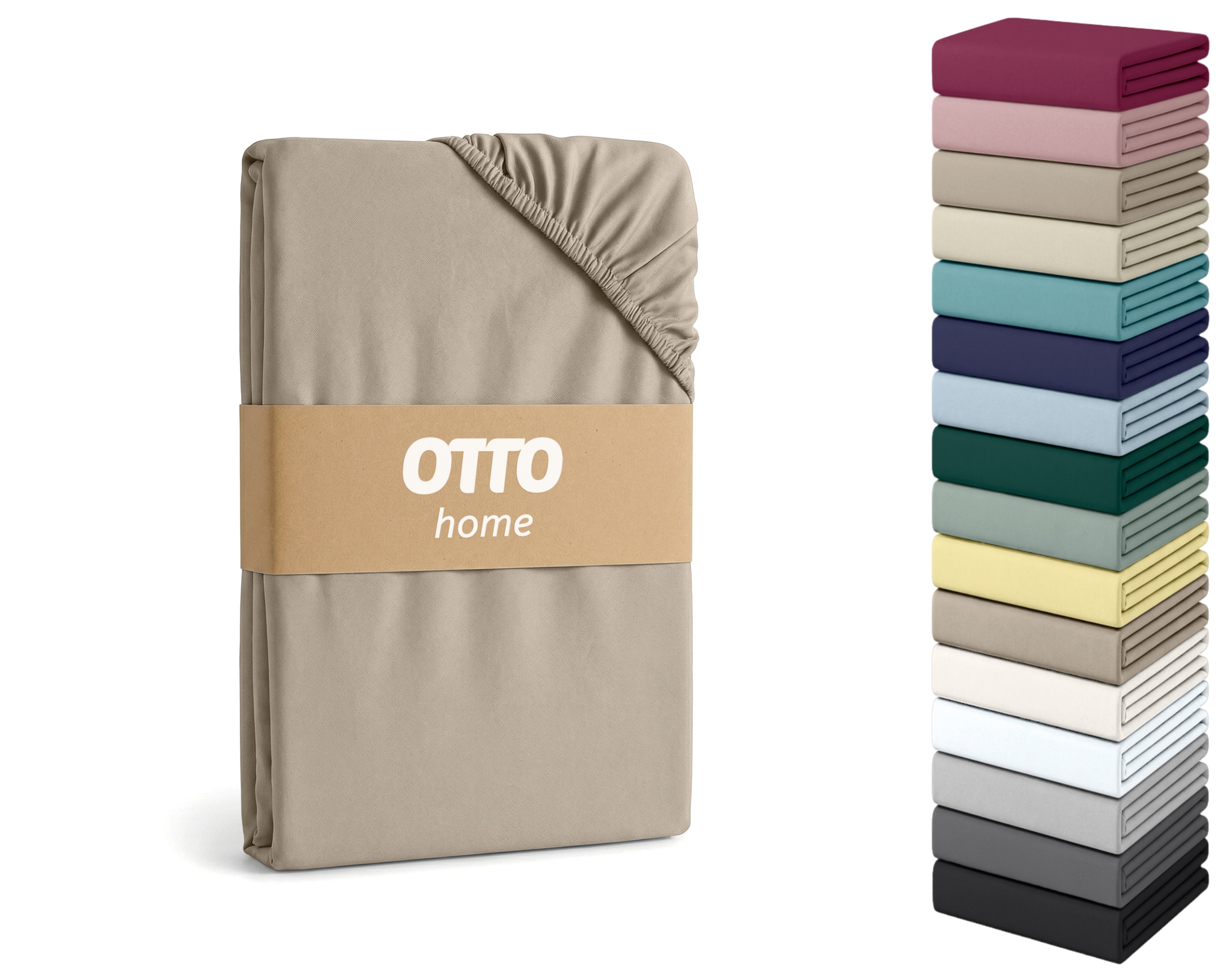 OTTO home Spannbettlaken "Cremona, Basic & Premium Qualität mit Elasthan" Bettlaken für Matratzen von 20-25 cm Höhe, 96% Baumwolle & 4% Elasthan