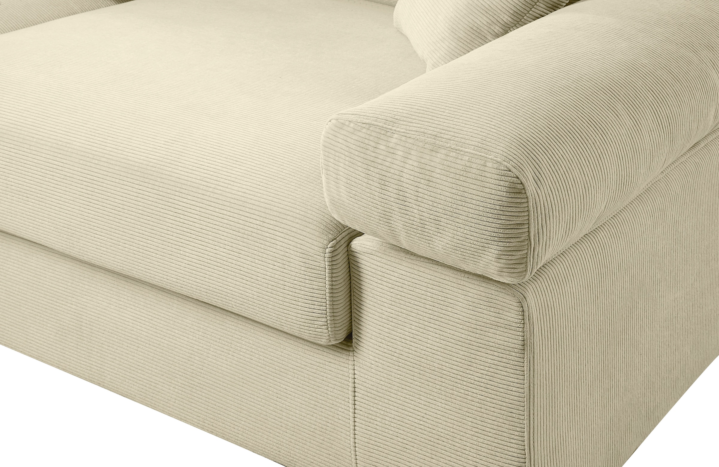 ATLANTIC home collection Big-Sofa, mit mit bestellen Cord-Bezug, stellbar im BAUR | Raum XXL-Sitzfläche, Federkern, frei