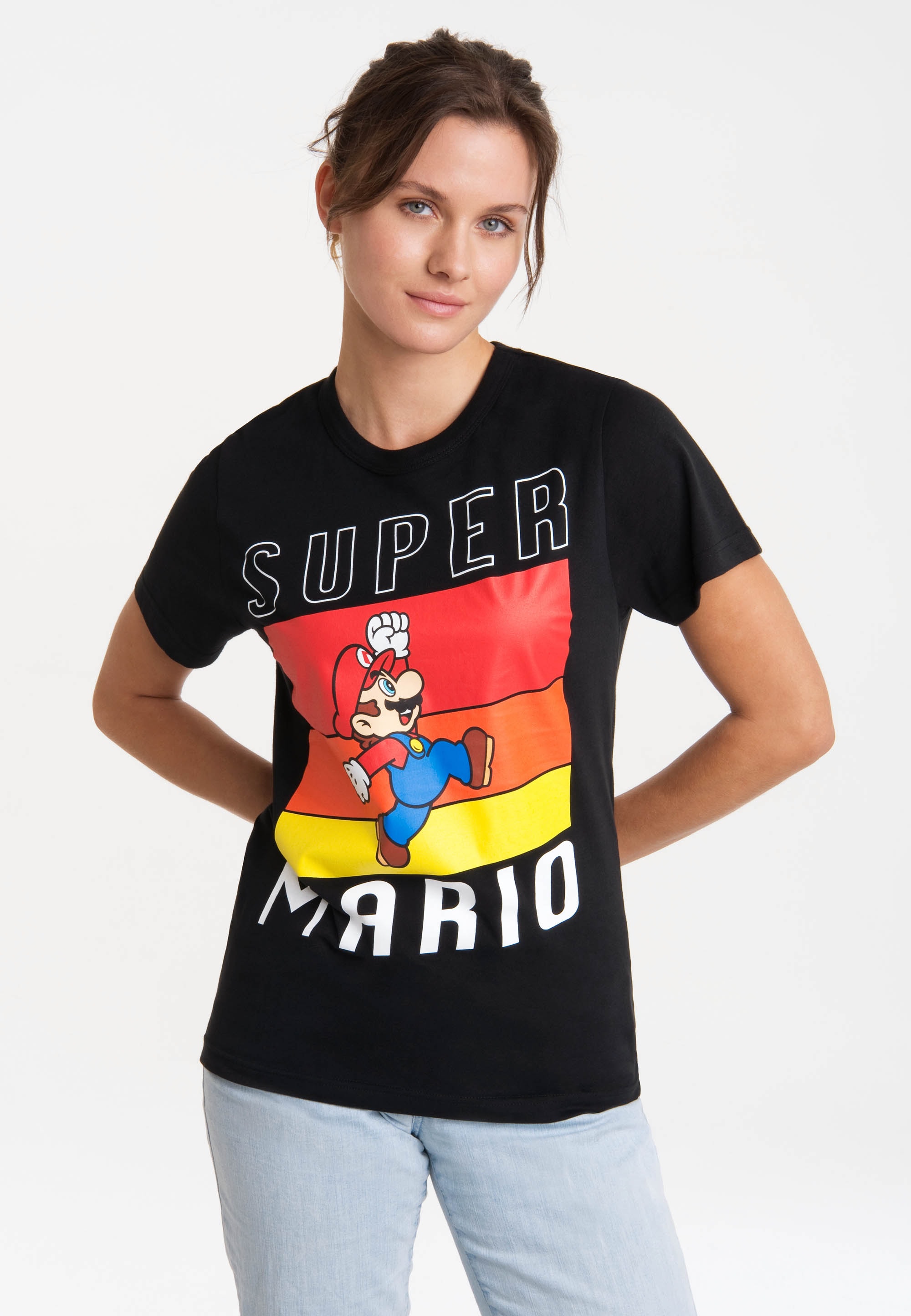LOGOSHIRT T-Shirt kaufen - | Print BAUR Mario »Super lizenziertem Jump«, mit für