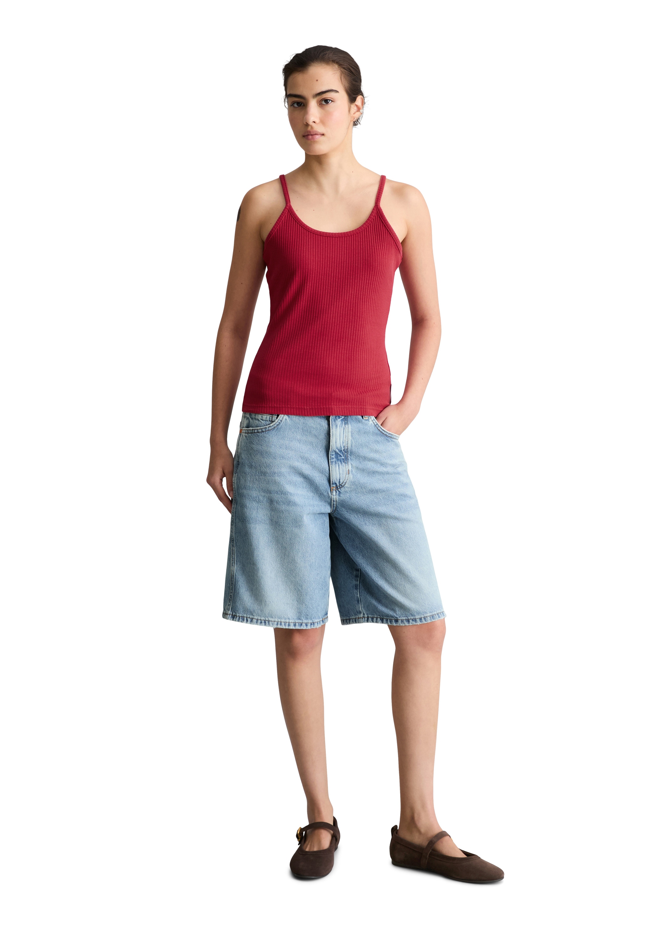 Marc O'Polo DENIM T-Shirt »aus Rippjersey«