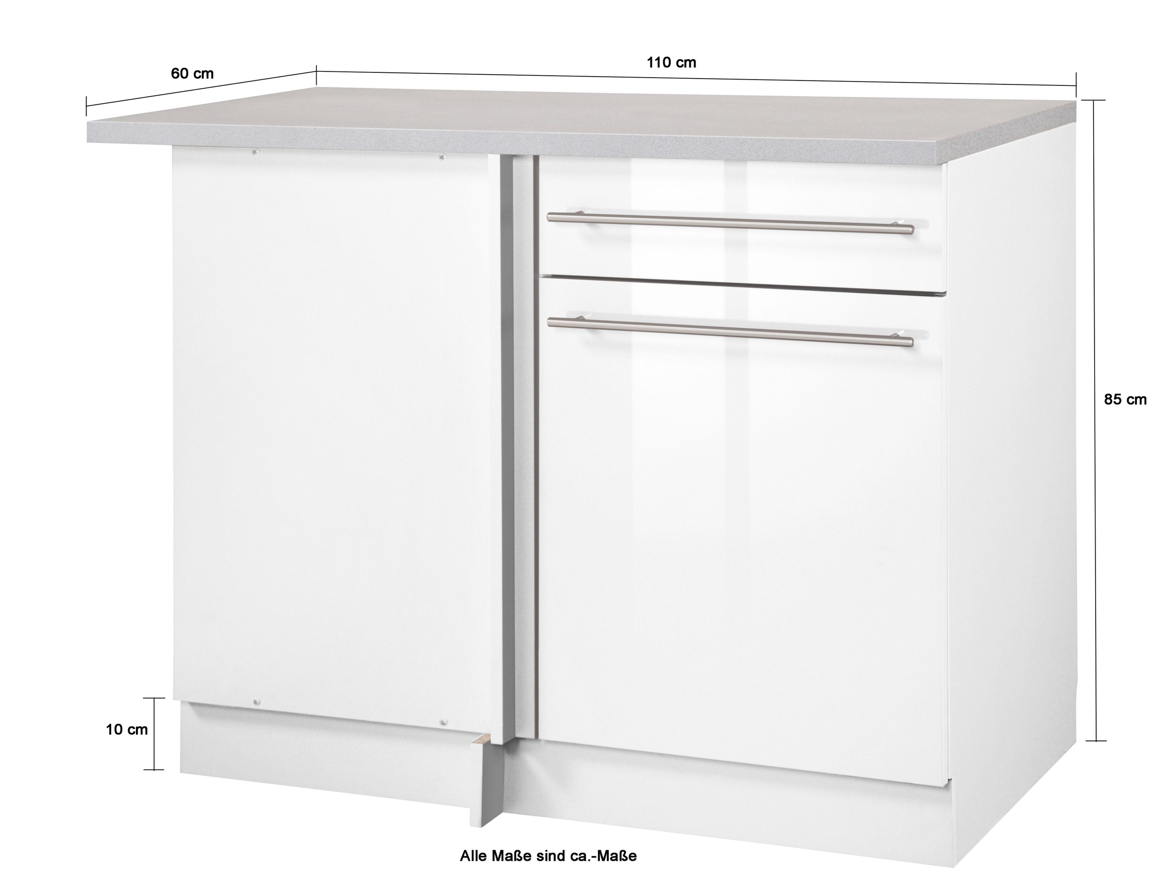 wiho Küchen breit, optimale Eckunterschrank Raumnutzung BAUR | für eine »Chicago«, 110 cm