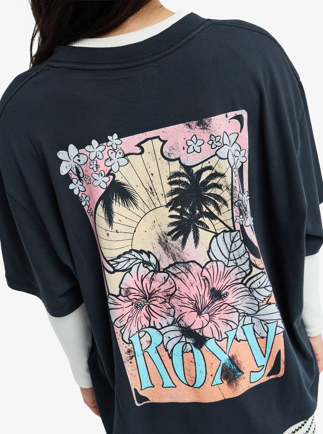 Roxy T-Shirt »TALLOVERSIZE WASHED« Kurzarm, lässiger Stil, für Alltag und entspannte Aktivitäten