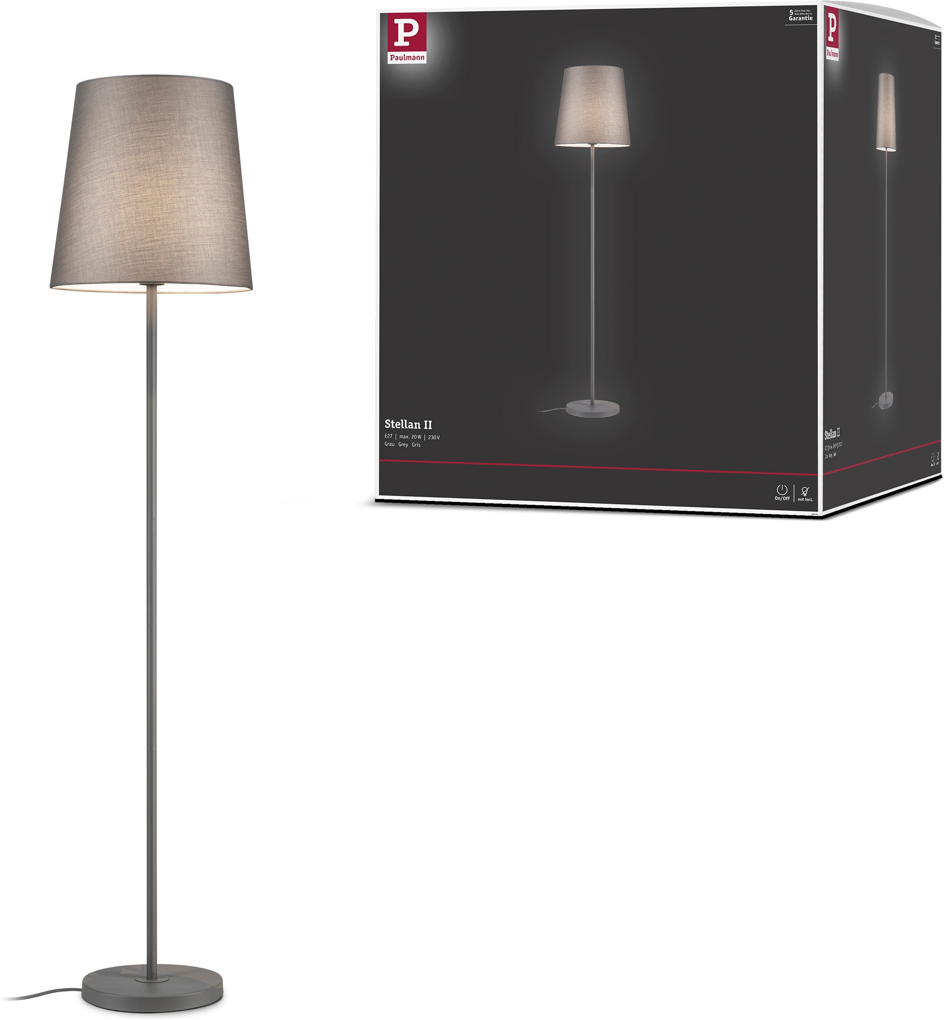 Paulmann Stehlampe »Stellan II max.1x20W E27 230V« E27 1 Stk. Dimmbar