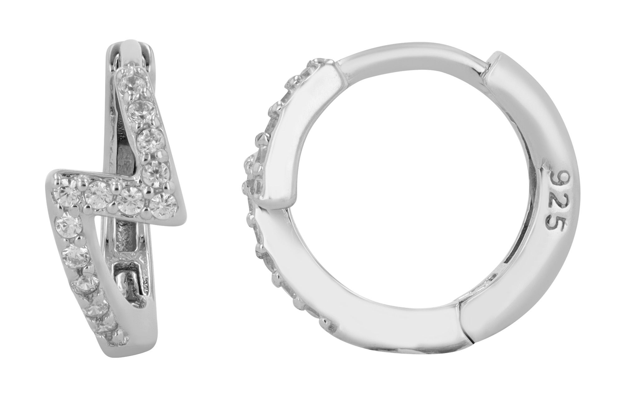 Adelia´s Klappcreolen »Damen Ohrringe – Klappcreole aus 925 Silber« Schöne Geschenkidee zum Geburtstag