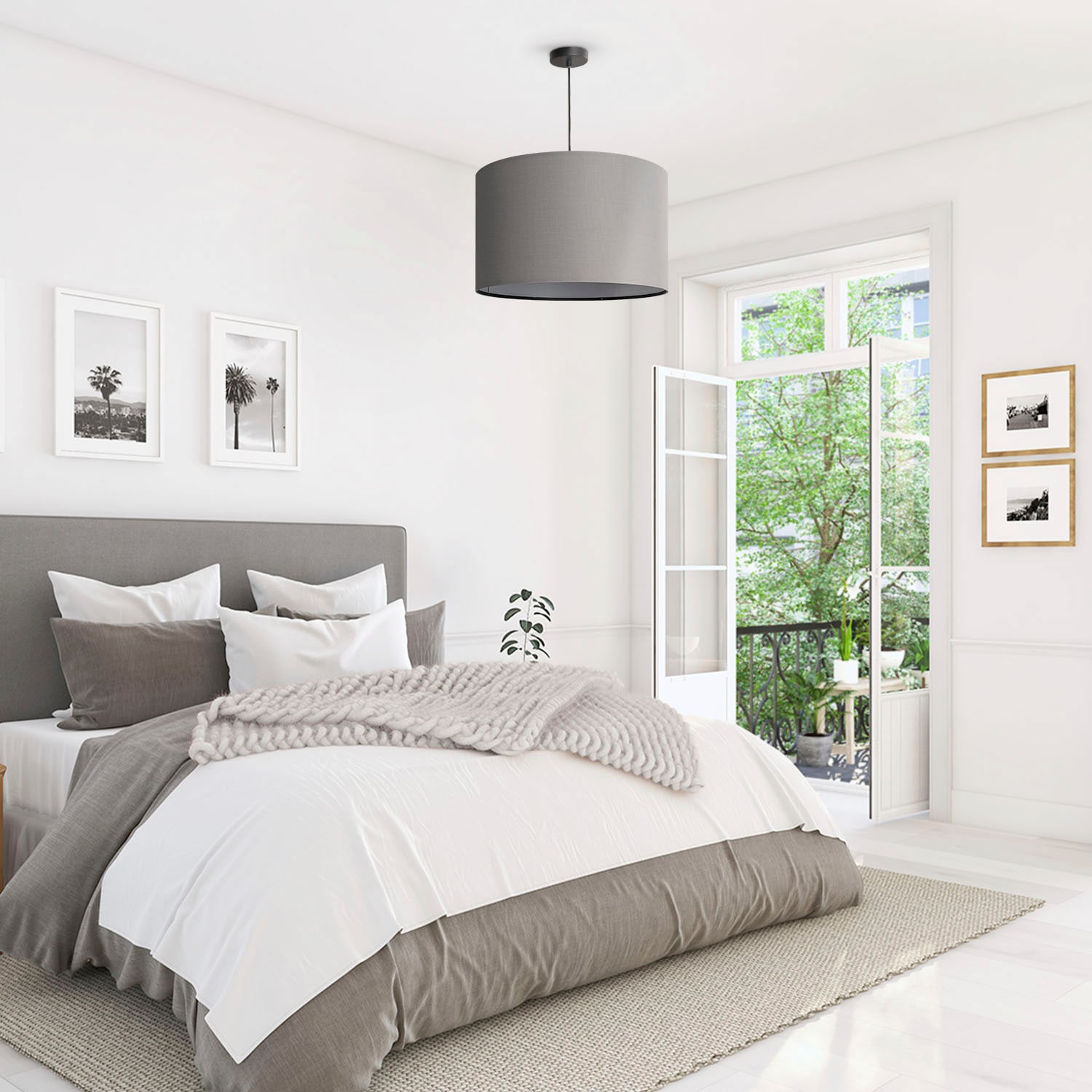 Paco Home Pendelleuchte »HUGO UNI COLOR« E27 Deckenlampe LED  Wohnzimmer Und Schlafzimmer, Unifarben, Deko E27