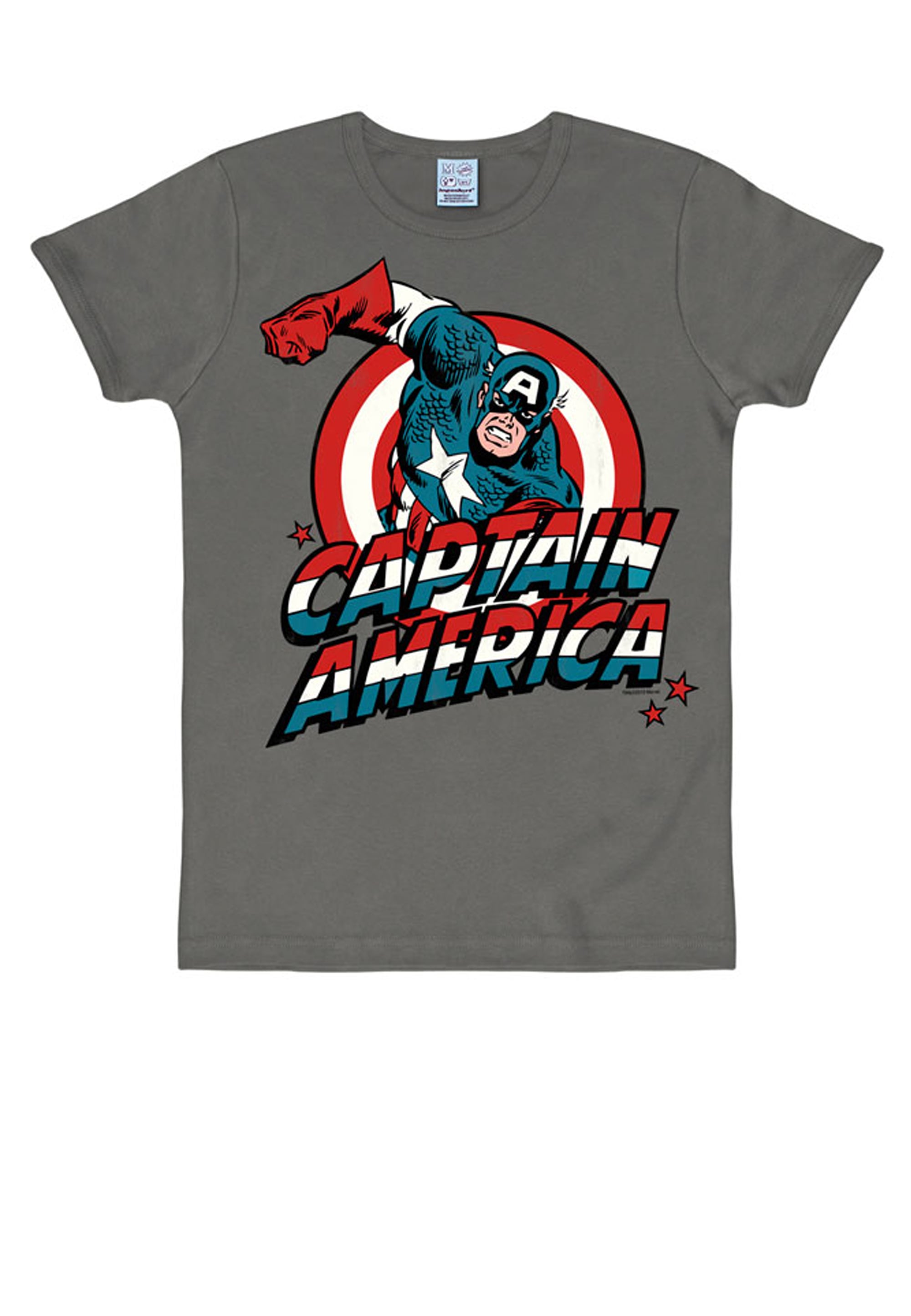 LOGOSHIRT T-Shirt »Captain America«, mit Retro-Frontprint