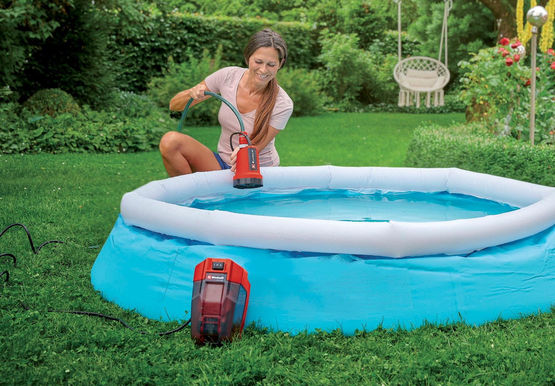 Einhell Klarwasserpumpe »GE-SP 18 LL Li«, inkl. Akku und Schnellladegerät