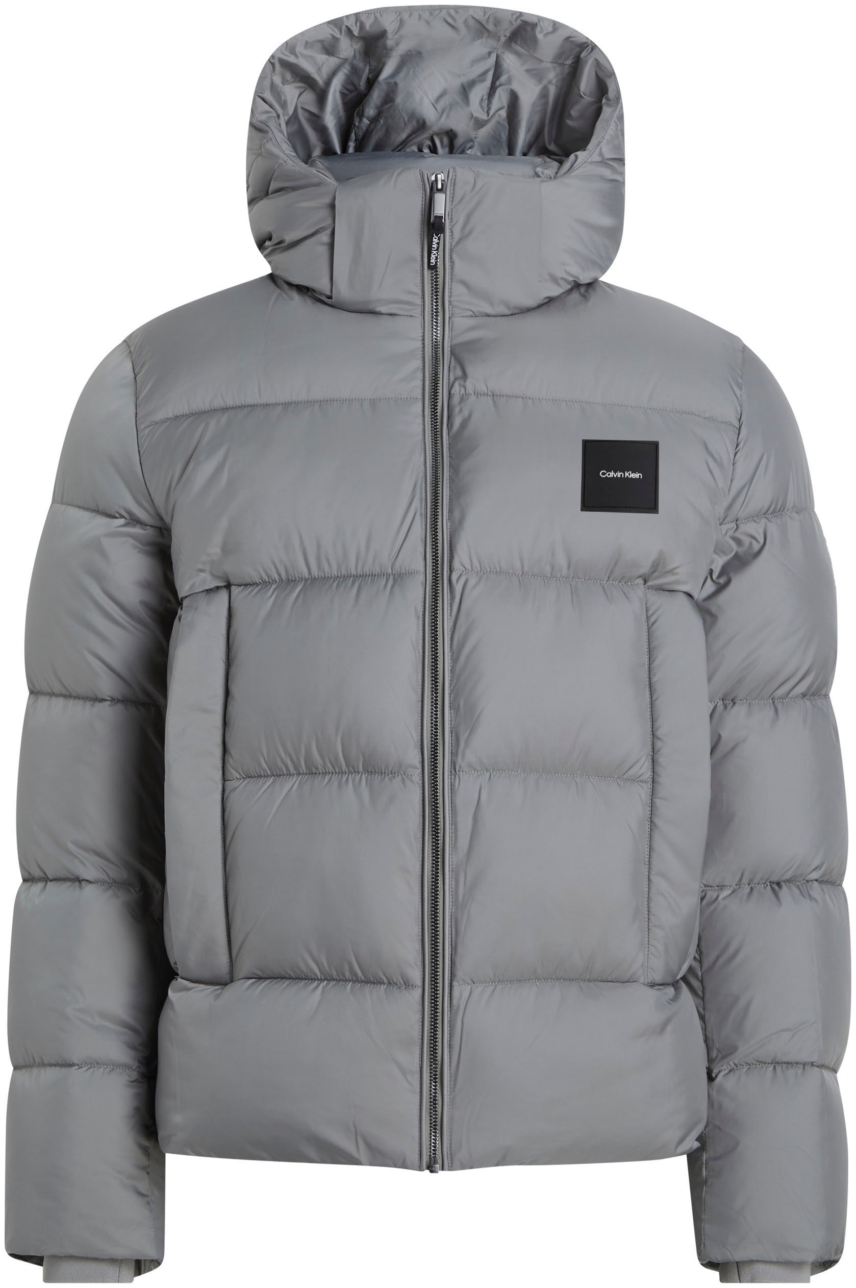 Calvin Klein Outdoorjacke »HOODED QUILT PUFFER MW«, mit Kapuze, mit Logopatch