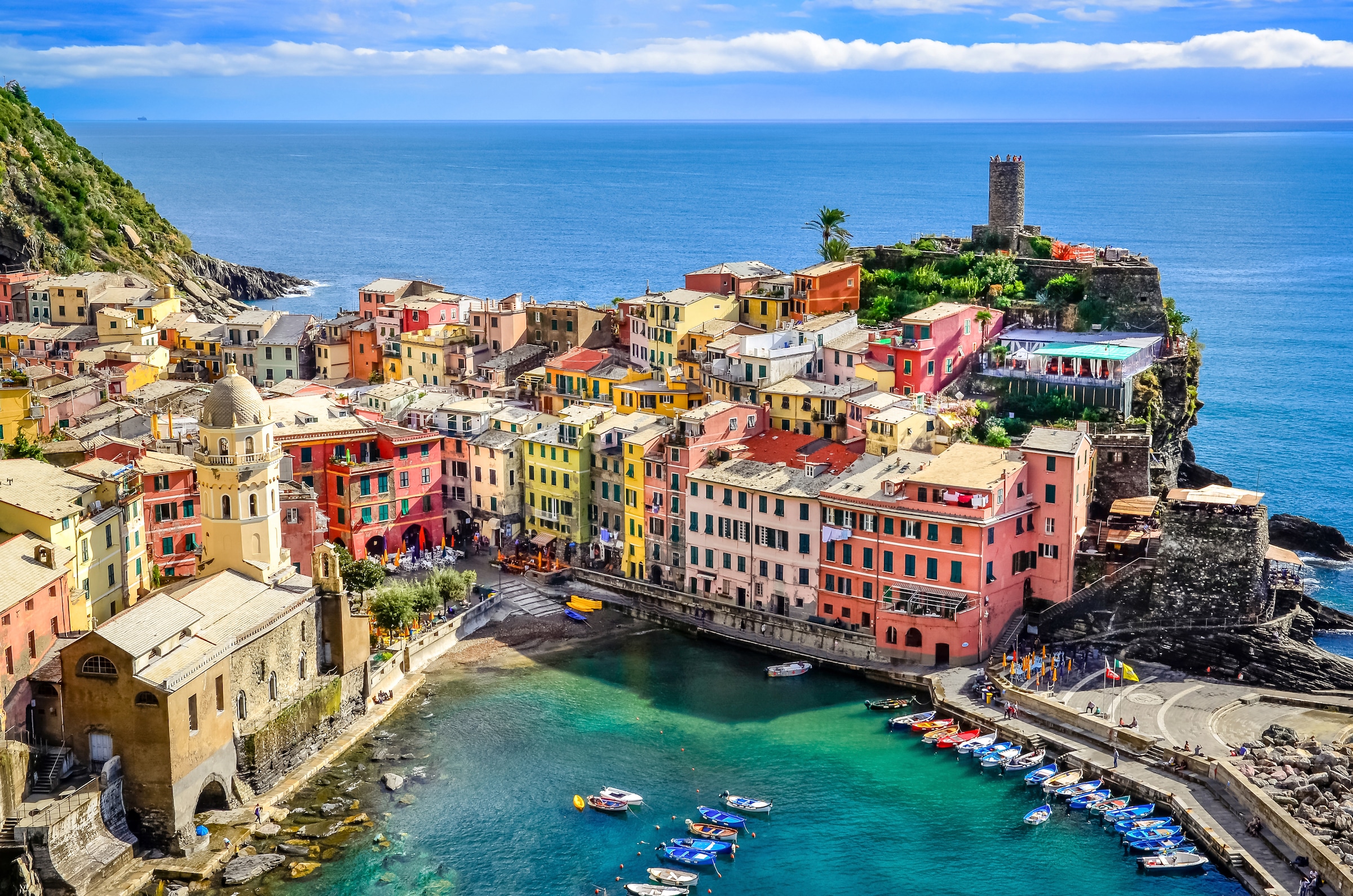 Papermoon Fototapete "Colorful Village Vernazza, Cinque Terre" glatt
