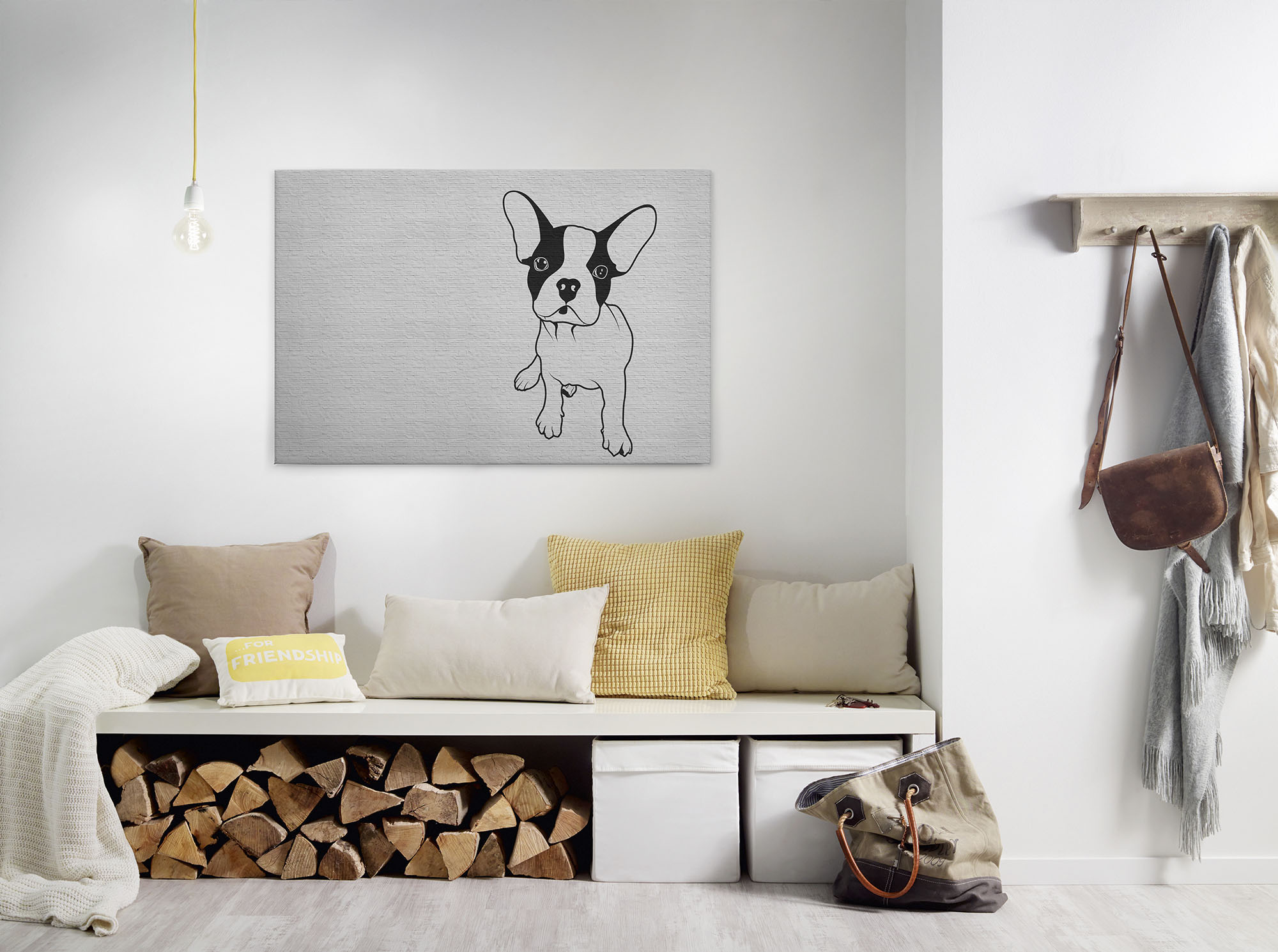 A.S. Création Leinwandbild "tattoo you" Kunst Modern 1 Stk. tlg. Keilrahmen Bild Herz Leinwand-Bild Wohnzimmer modern Wandbild Kinder