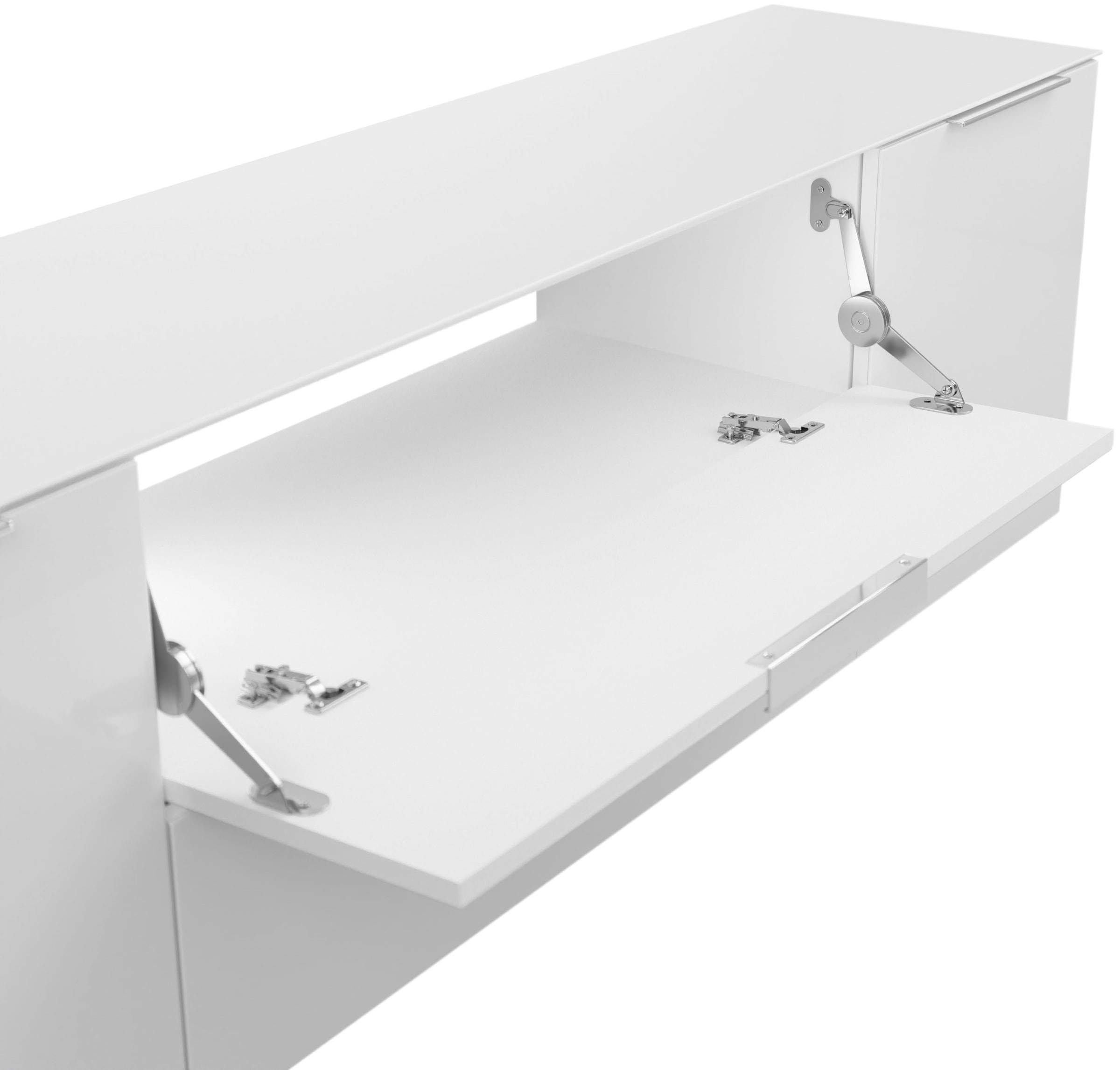 Manjana Möbel Lowboard »mit Chrom oder Schwarz matten Metallgriffen«