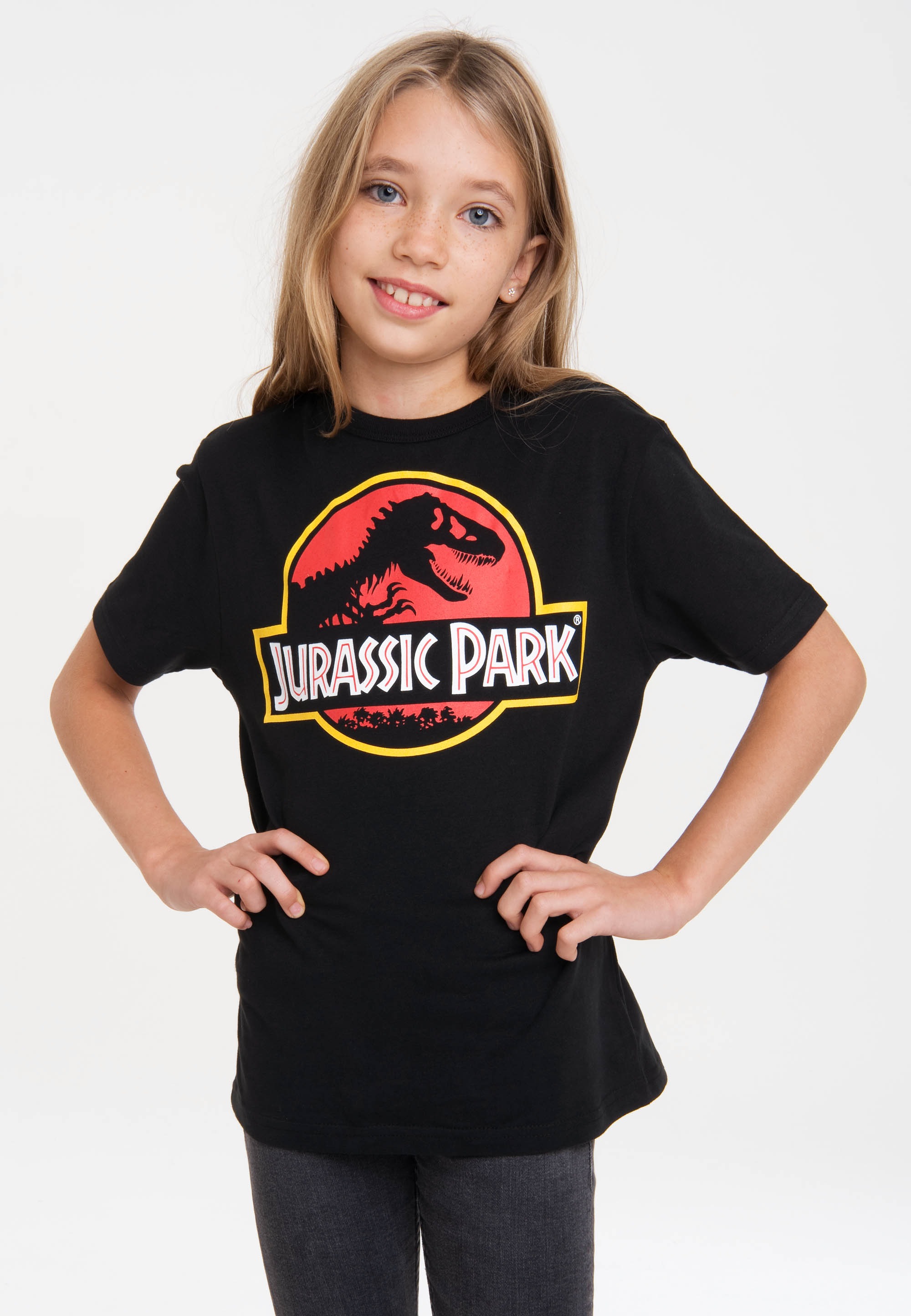 LOGOSHIRT T-Shirt »Jurassic Park«, mit lizenziertem Design