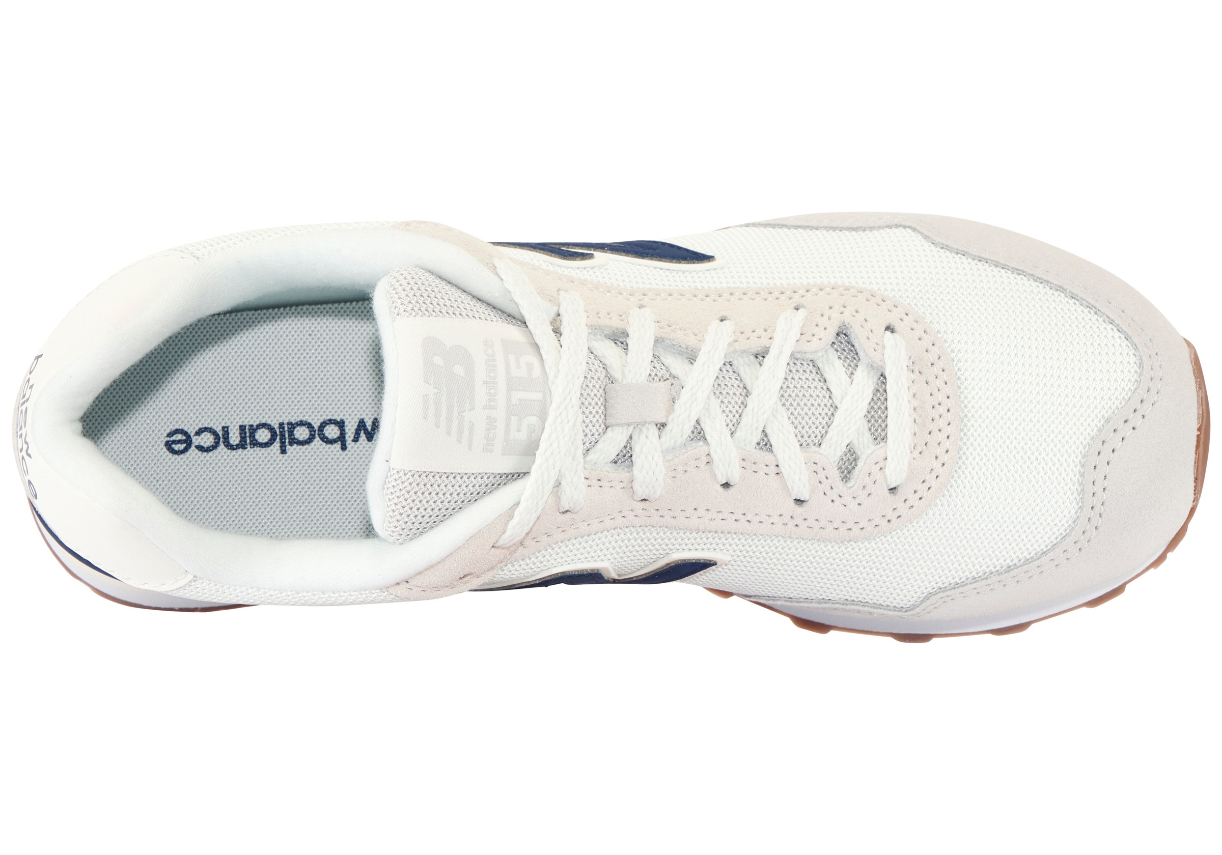 Sneaker NEW BALANCE "515", Herren, Gr. 45, grau (weiß, grau m), Leder, Textil, Schuhe Sneaker 3