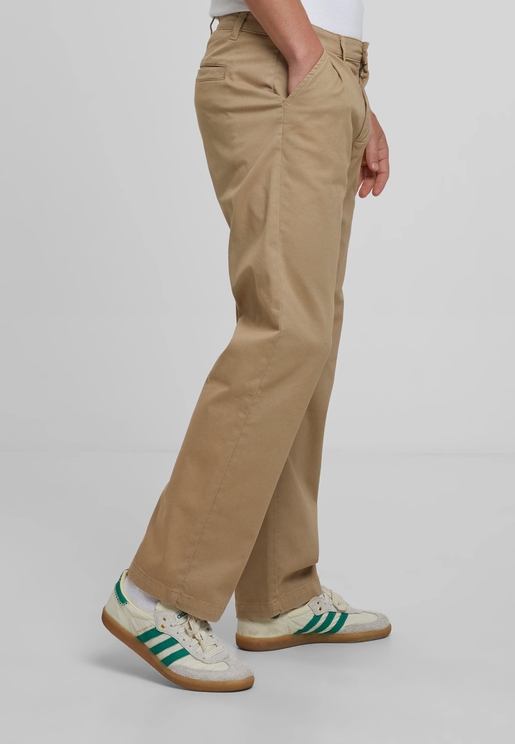 URBAN CLASSICS Stoffhose »Urban Classics Pleated Twill Pants«, (1 tlg.)