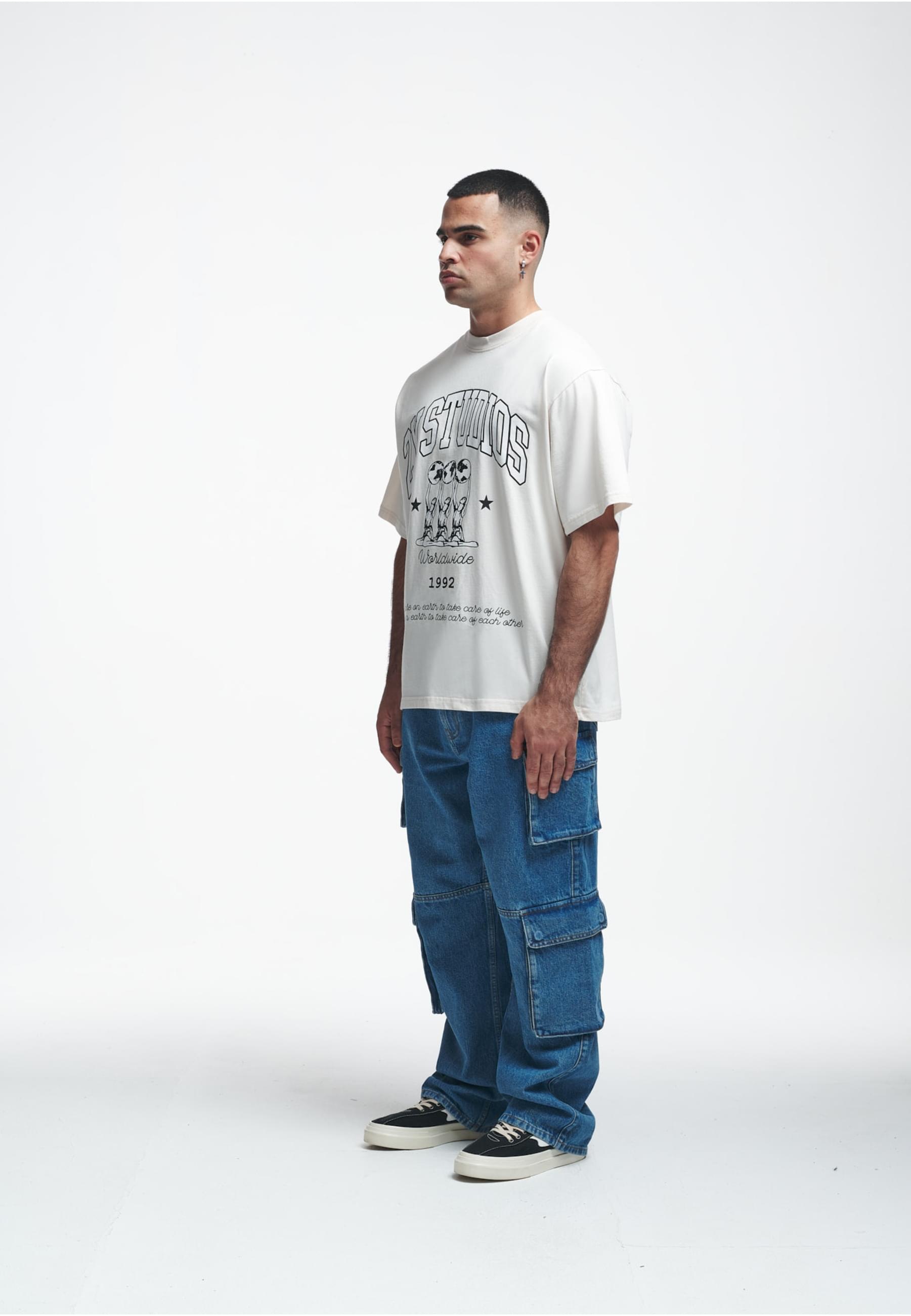 2Y Studios T-Shirt »2Y Studios Herren 2Y Globus Oversize Tee«, (1 tlg.)