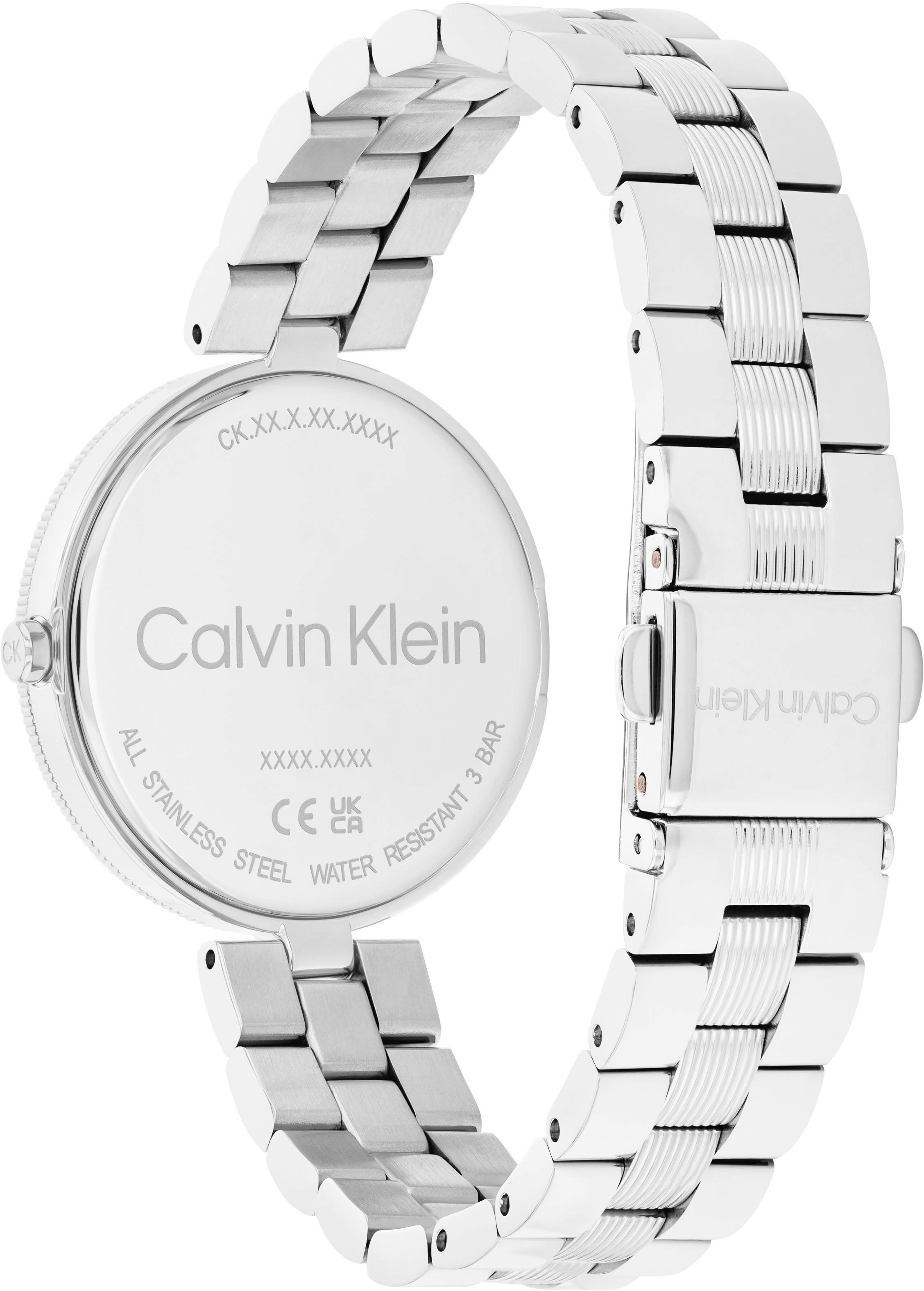 Calvin Klein Quarzuhr »TIMELESS«, Armbanduhr, Damenuhr, Mineralglas, Edelstahlarmband