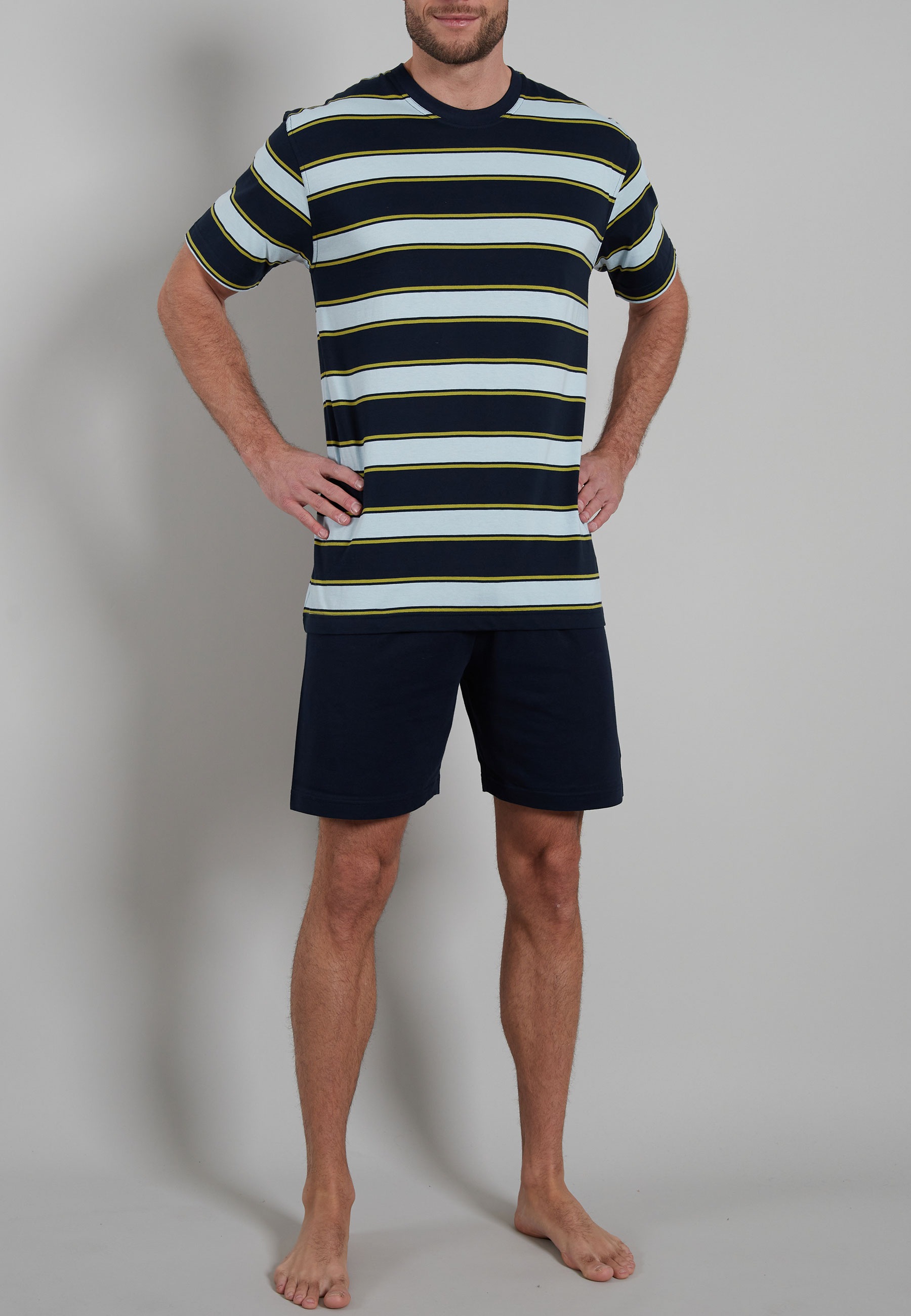 GÖTZBURG Shorty, (2 tlg.), Kurzarm, Rundhalsausschnitt, kurze Hose, 100% Ba günstig online kaufen