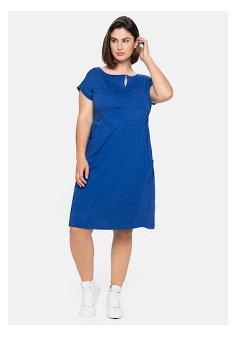 Sheego Jerseykleid »Jerseykleid«, mit weitem Ausschnitt und Taschen kaufen