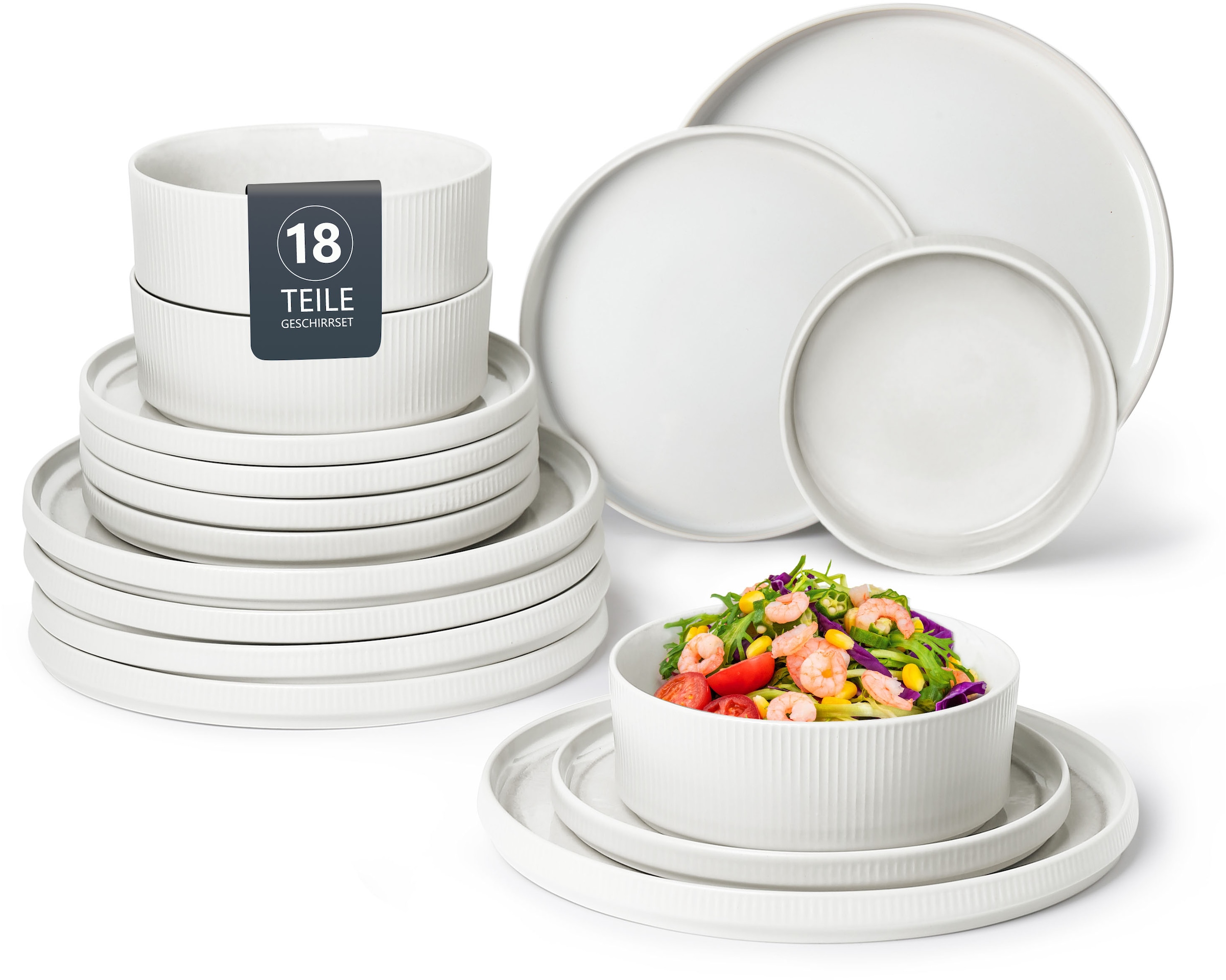 OTTO home Geschirr-Set "Loik, außen matt, innen reaktiv glasiert" spülmasch günstig online kaufen