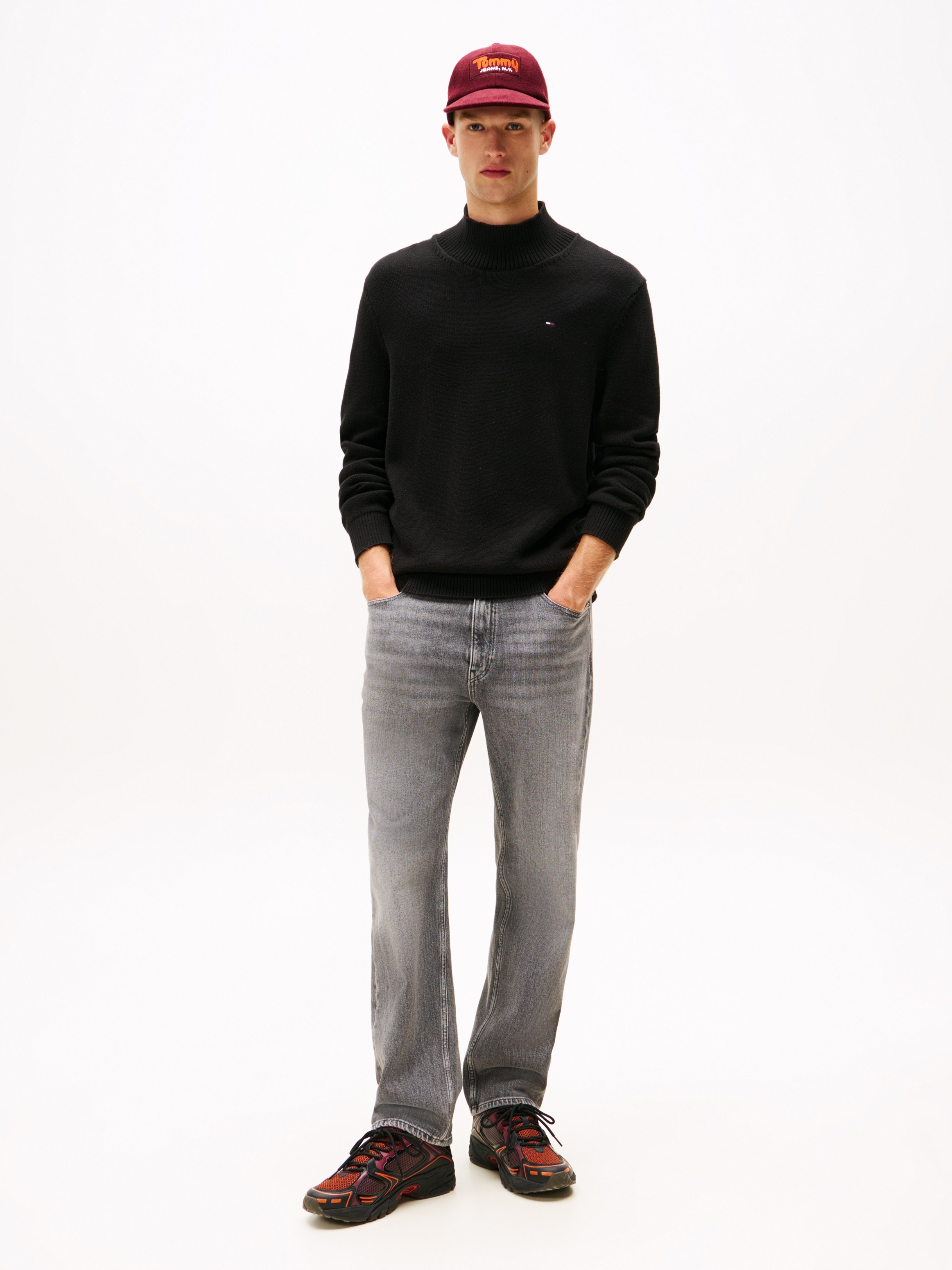 Thumbnail - Tommy Jeans Rollkragenpullover "TJM SLIM FIT ROLL NECK" mit Mock Neck, Strickpullover 100% Baumwolle Pflegeleicht