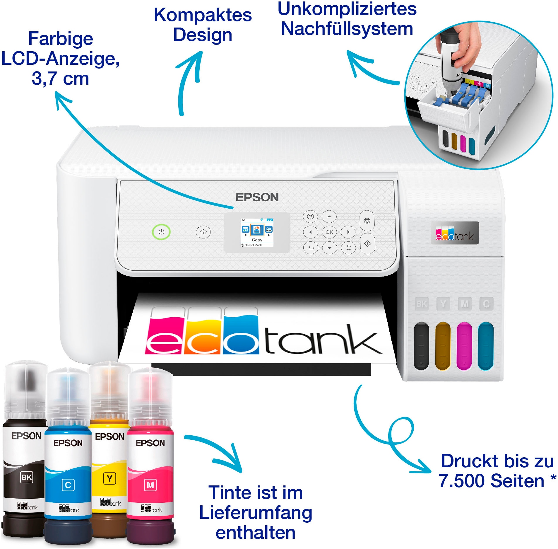 Epson Multifunktionsdrucker »EcoTank ET-2876«