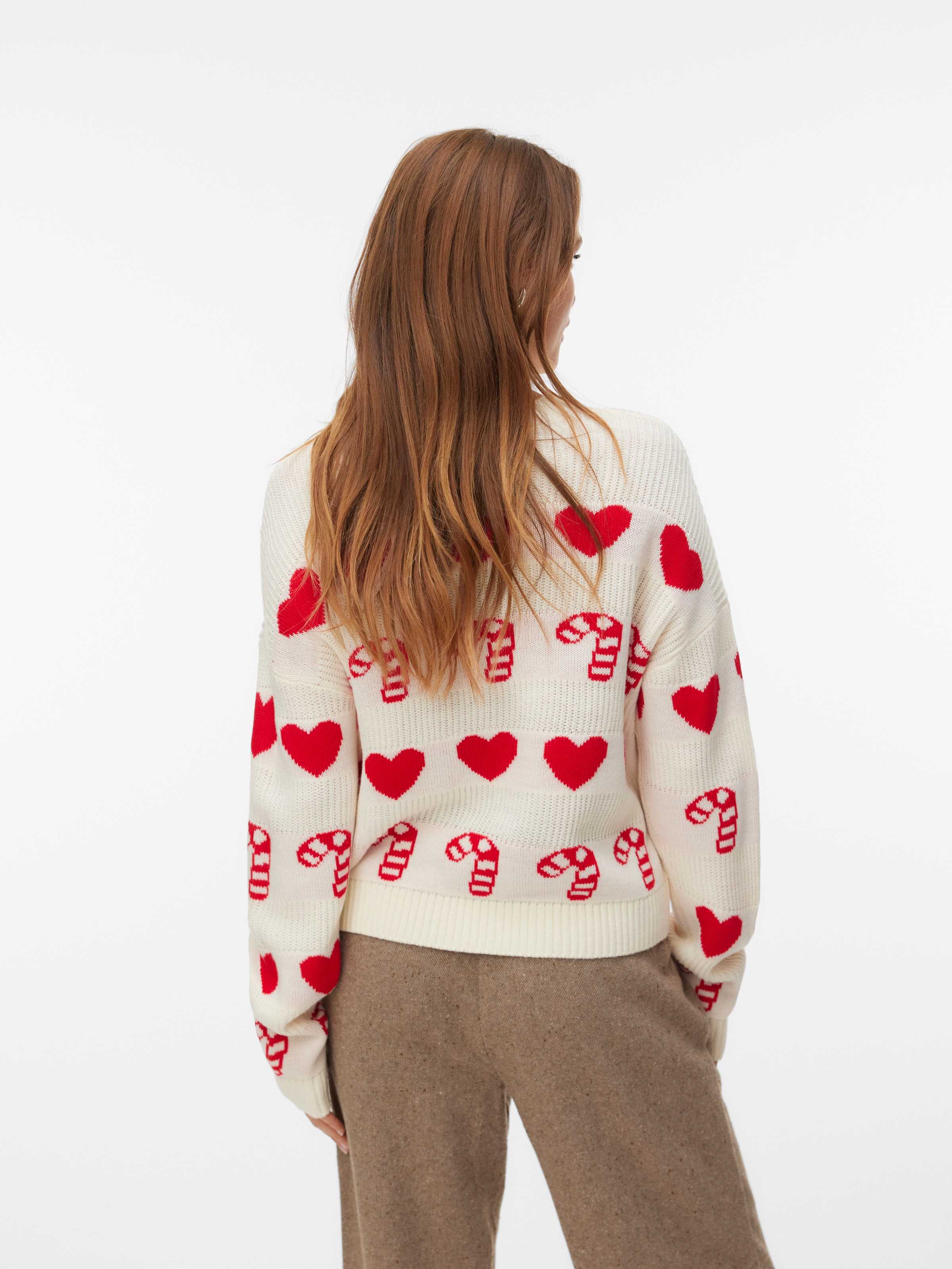 Vero Moda Weihnachtspullover "VMCANDYHEARTS LS O-NECK PULLOVER XMAS" günstig online kaufen