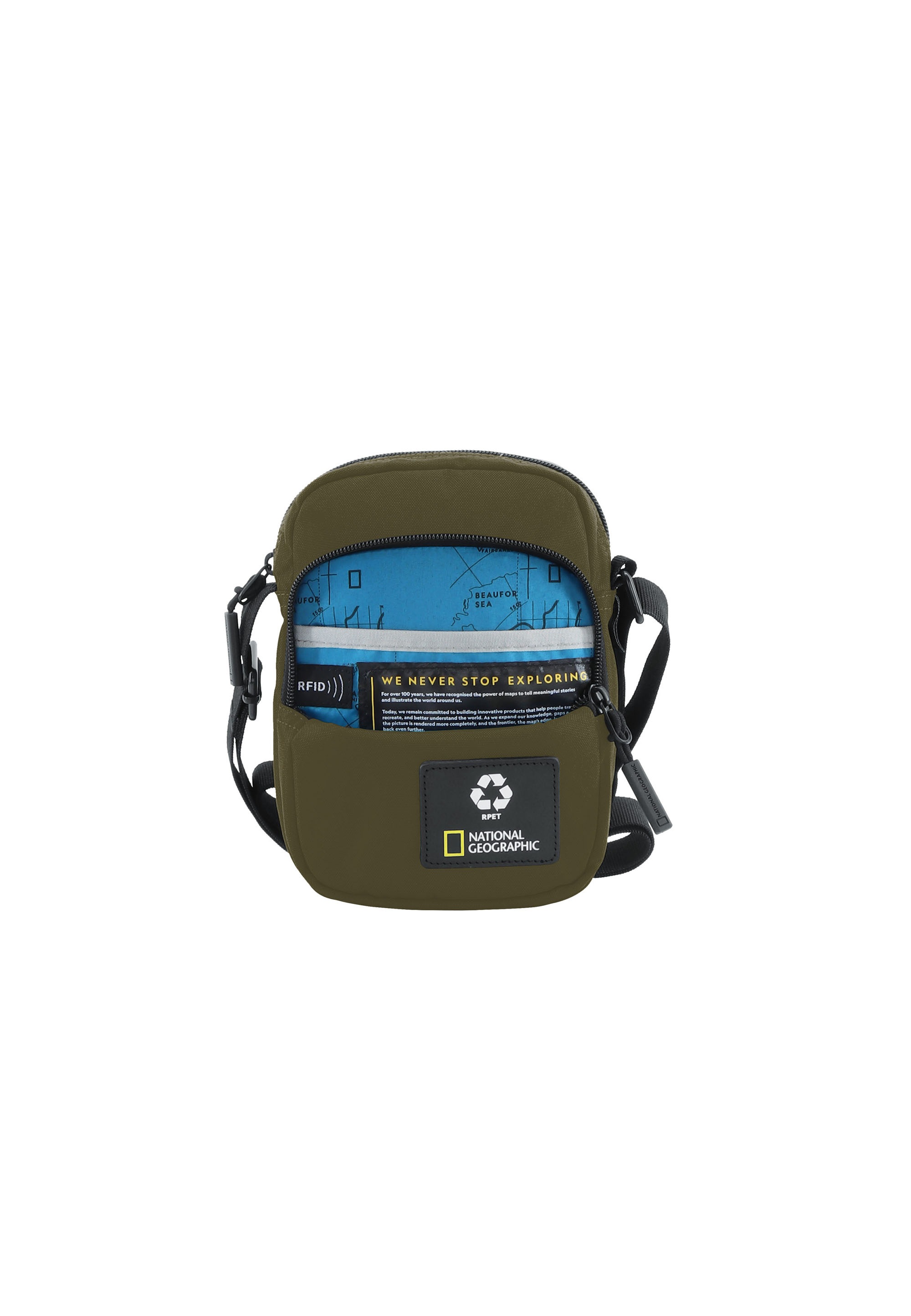 NATIONAL GEOGRAPHIC Schultertasche »OCEAN«, Hergestellt aus recycelten PET-Flaschen