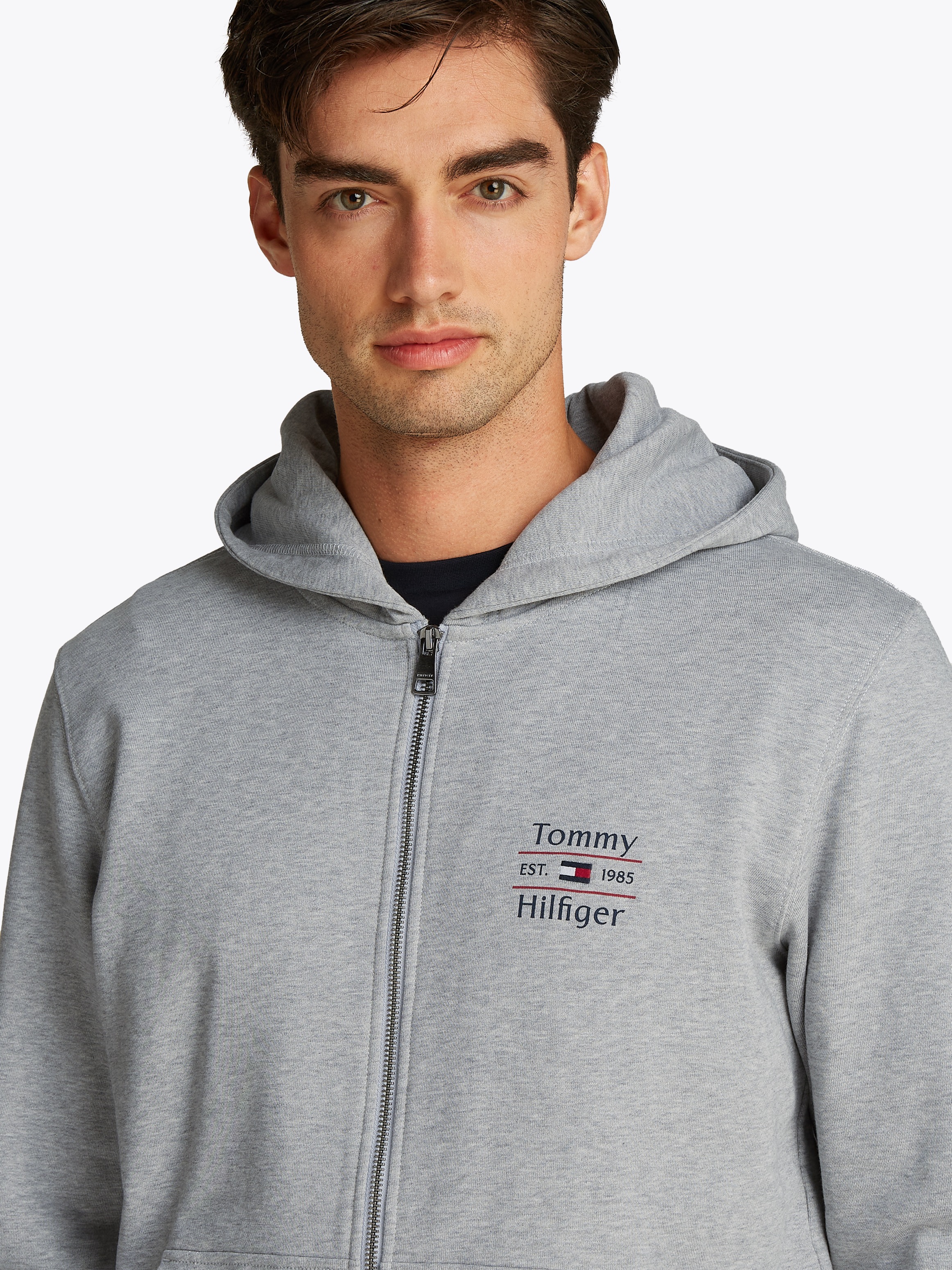 Tommy Hilfiger Kapuzensweatjacke "HILFIGER STACK HOODY ZT" günstig online kaufen