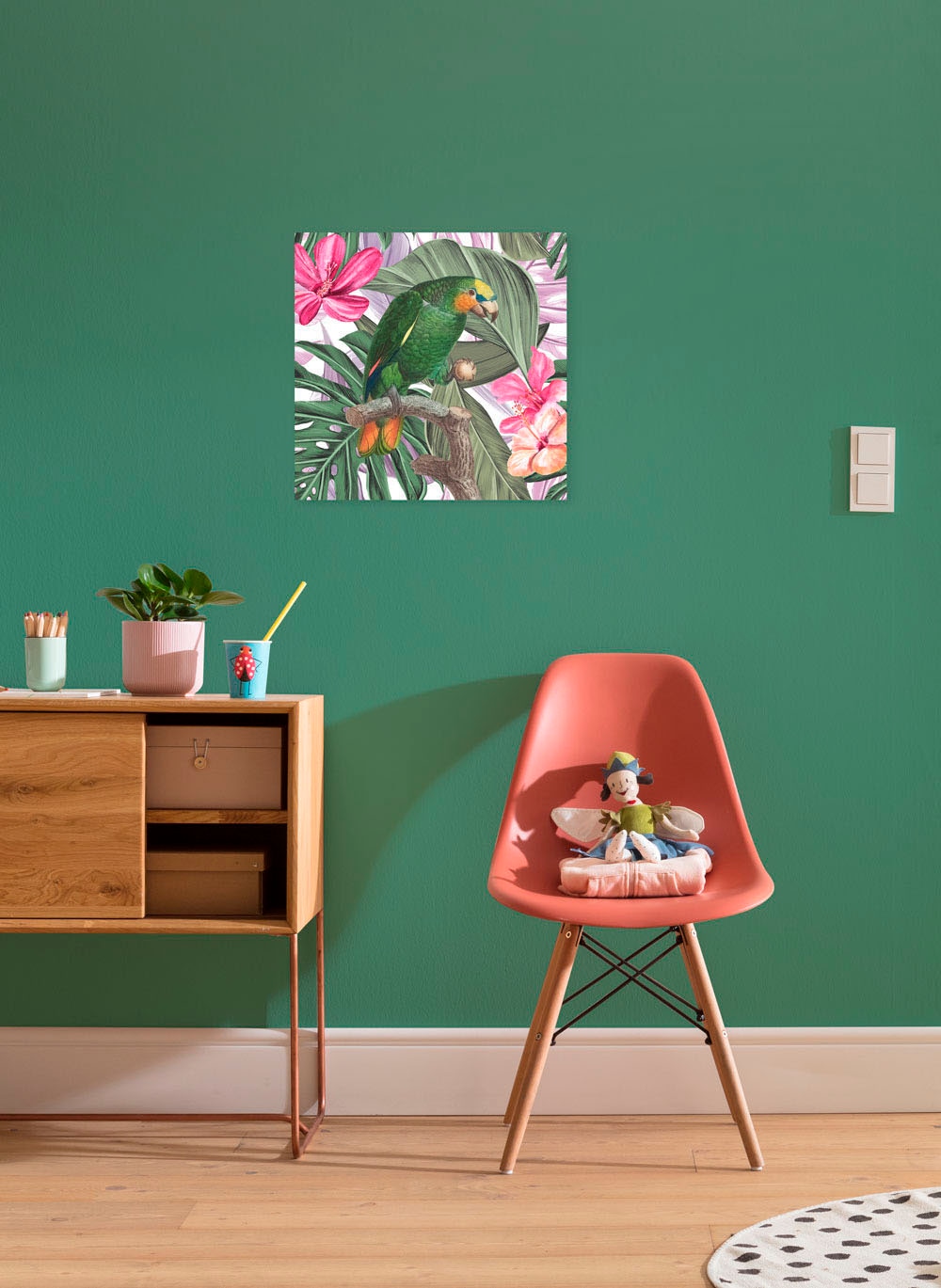 Komar Leinwandbild "Hibiscus Flirt - Größe 40 x 40 cm" Natur 1 Stk. tlg. Ke günstig online kaufen