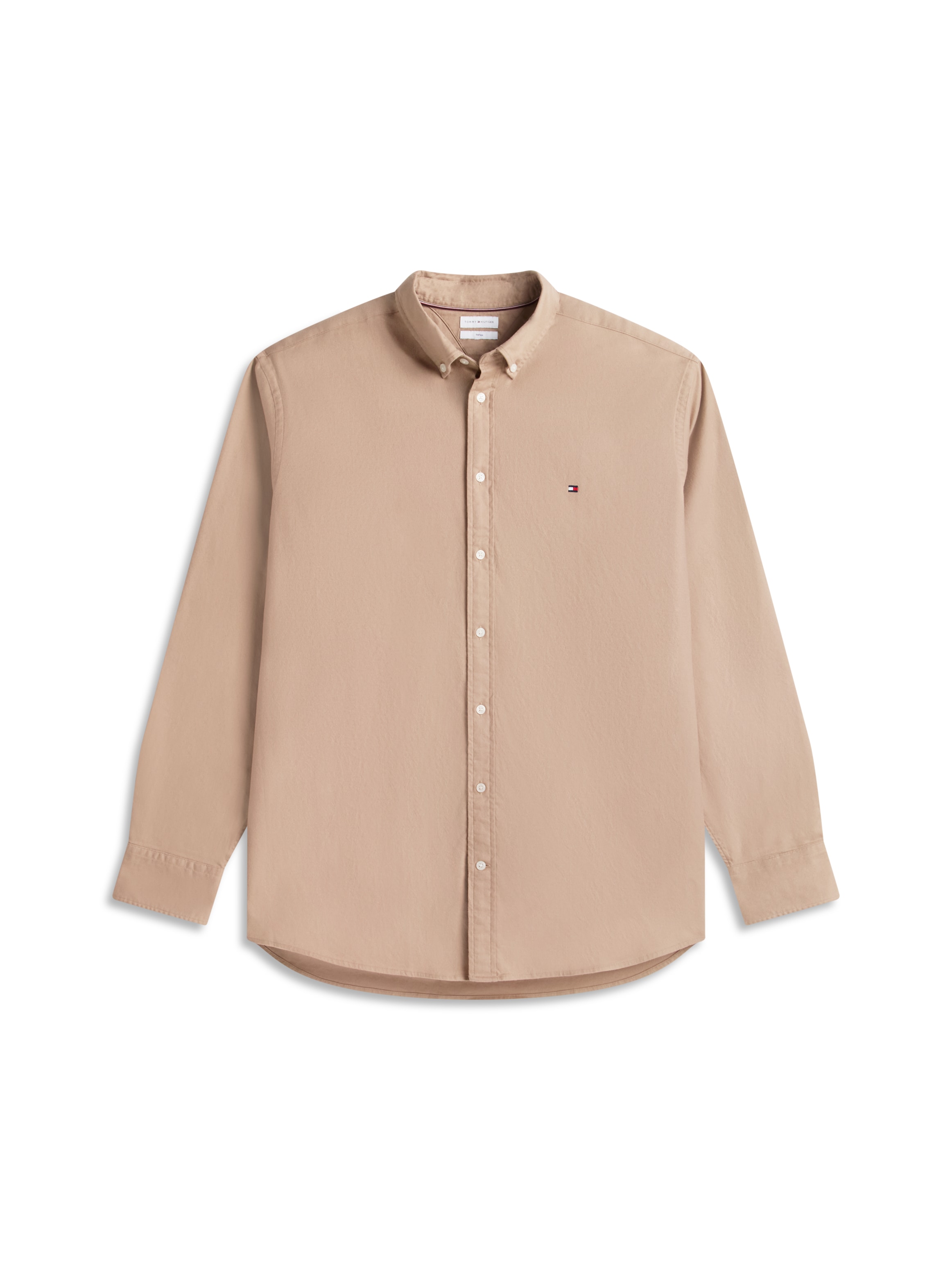 Tommy Hilfiger Big & Tall Flanellhemd »BT-FLEX FLANNEL SOLID REGULAR FIT« Langarmhemd, Große Größen, Button-down-Kragen