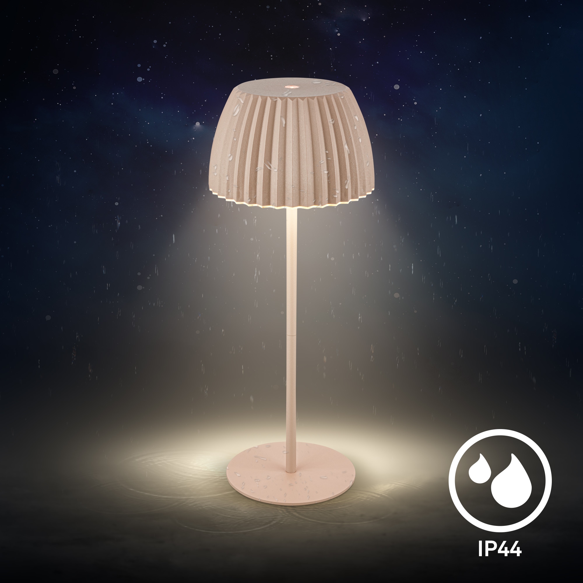 Briloner Leuchten LED Tischleuchte »Akku LED Tischleuchte, beige«