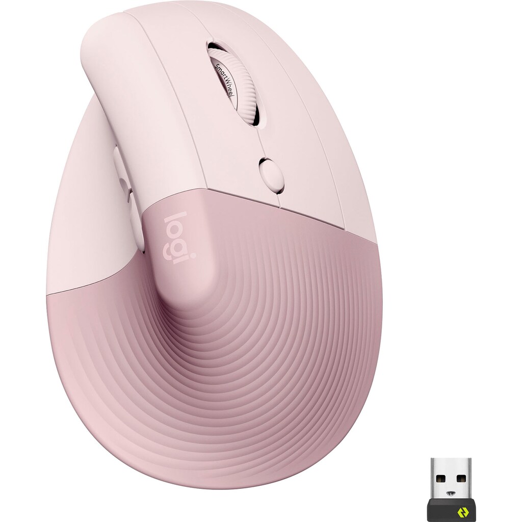 Logitech ergonomische Maus »LIFT - ROSE/DARK ROSE«, Bluetooth