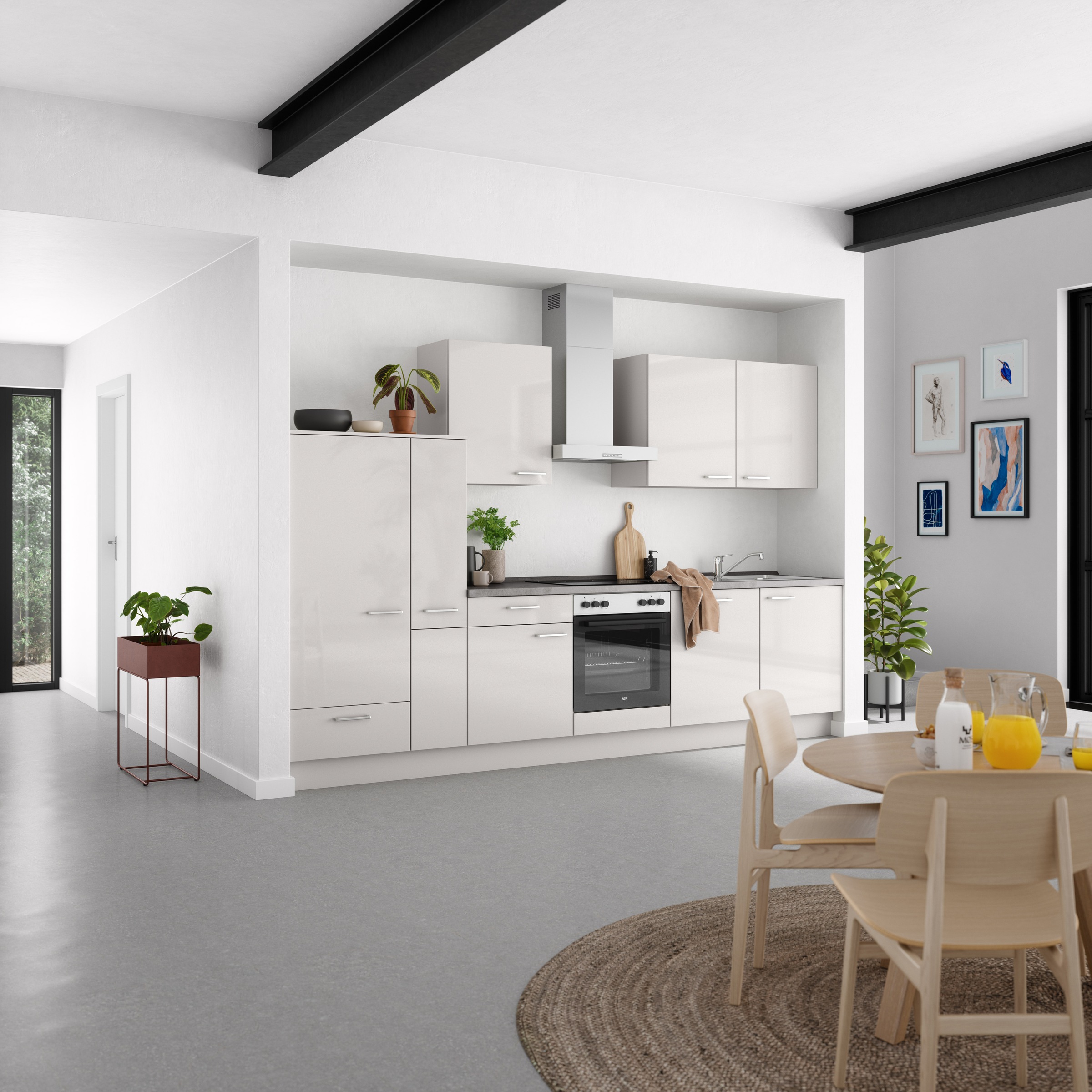 nobilia® Küchenzeile »"Flash I"«, vormontiert, Ausrichtung wählbar, Breite 330 cm, wahlw. mit E-Geräten