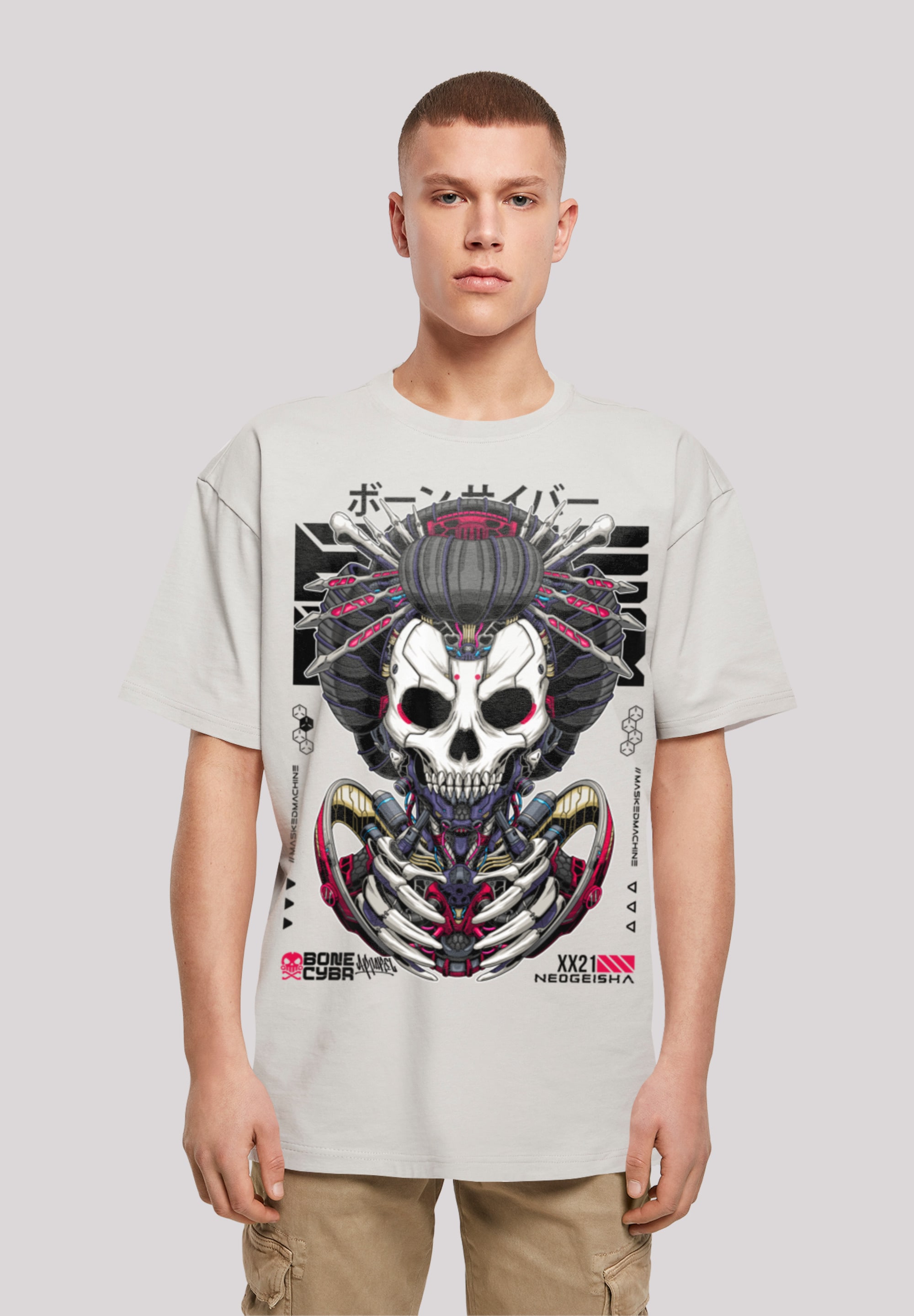 F4NT4STIC T-Shirt »Bone Cyber CYBERPUNK STYLES«, Print