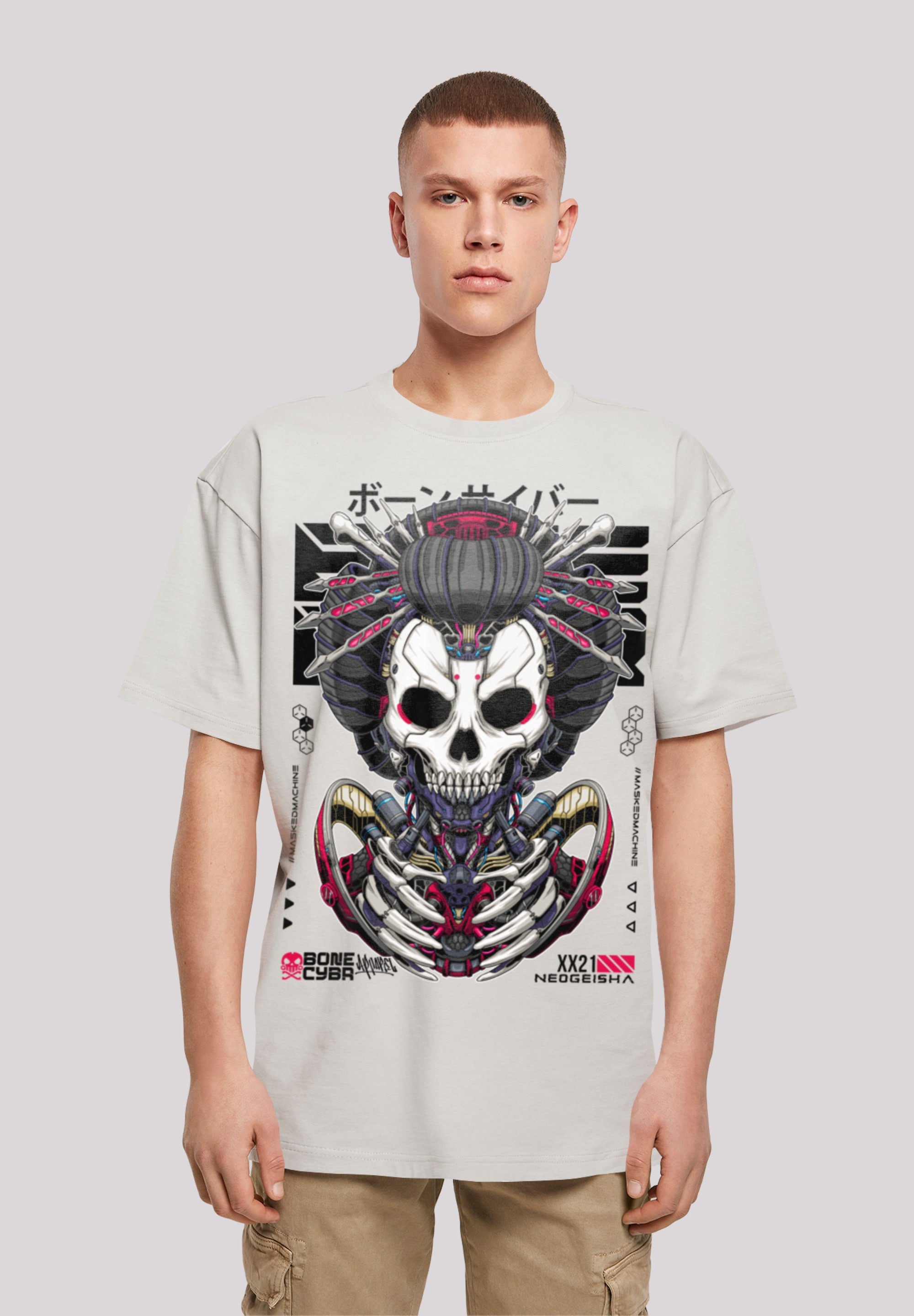 F4NT4STIC T-Shirt "Bone Cyber CYBERPUNK STYLES", Print