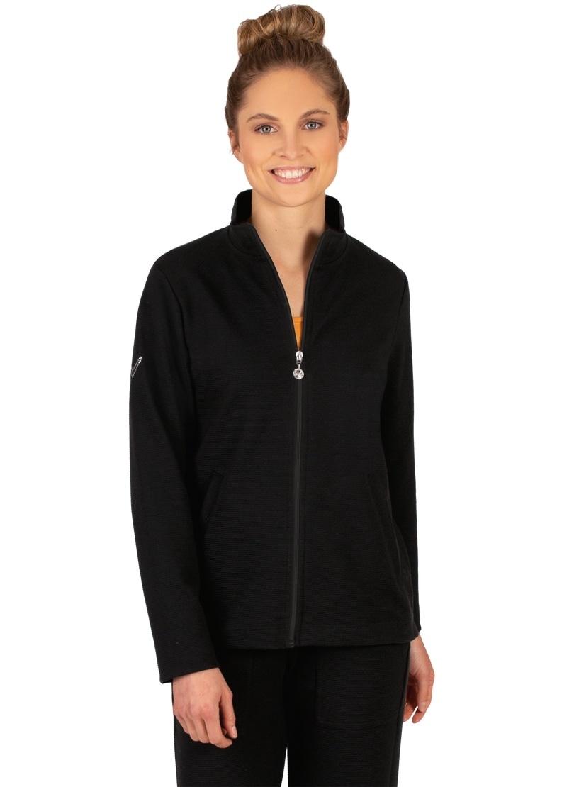 Trigema Sweatjacke »TRIGEMA Jacke mit funkelnden Strass-Steinen«