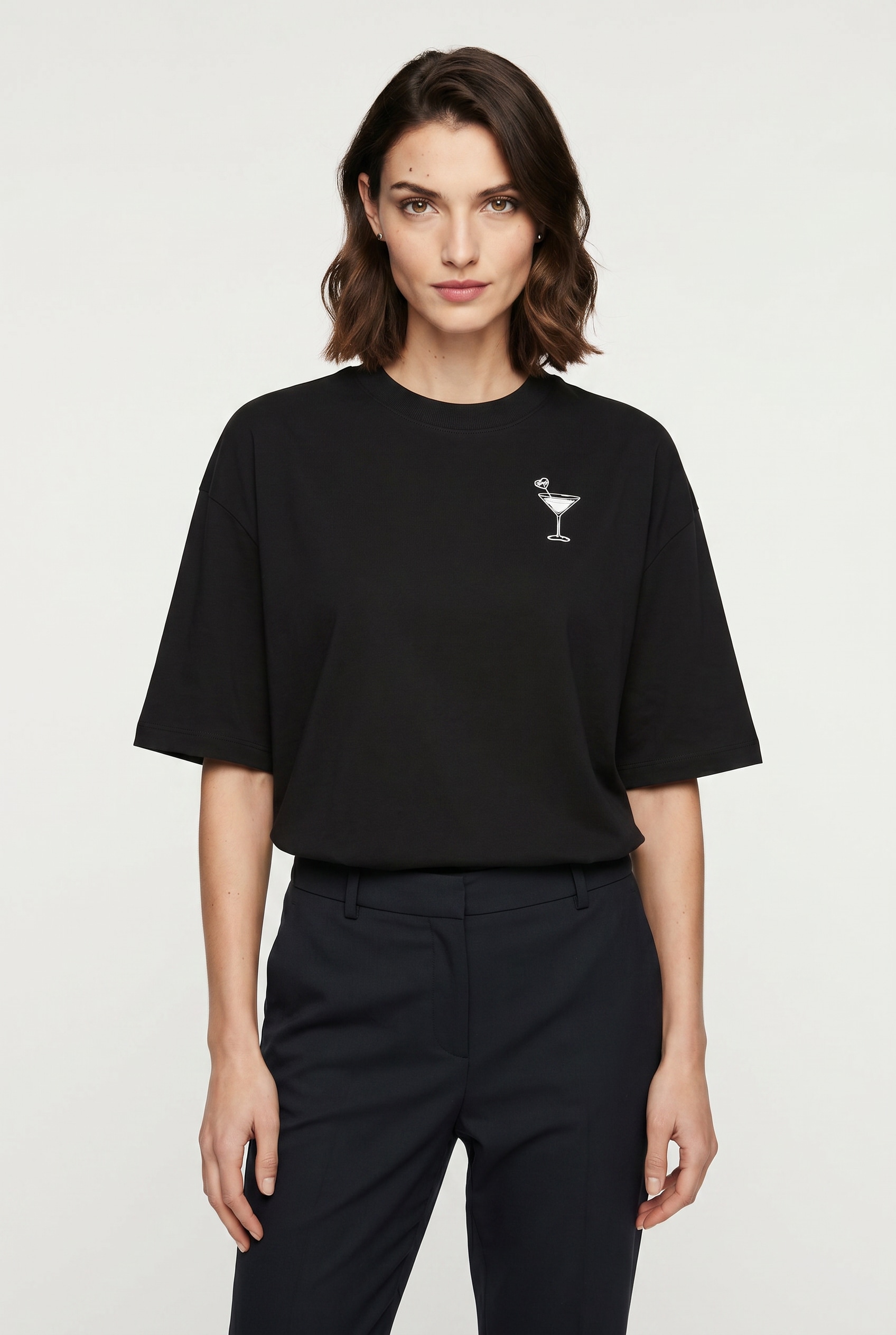 HUGO T-Shirt "Oversized Tee" mit Print, Rundhals