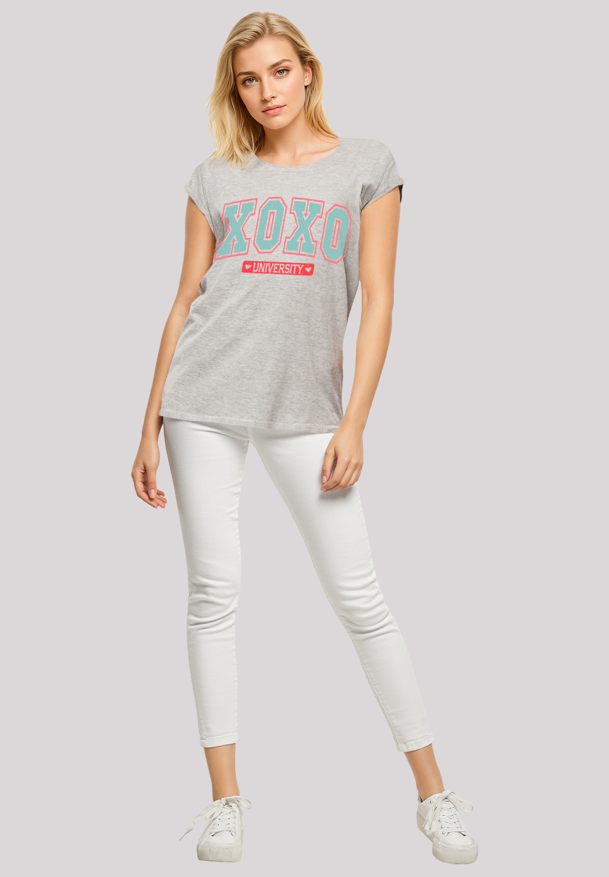 F4NT4STIC T-Shirt »XOXO University Valentinstag«, Premium Qualität