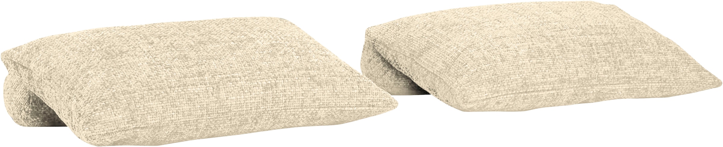 Dekokissen, beige, SET ONE BY MUSTERRING, Strukturstoff, Dekokissen_Sitzkissen_Kissenhüllen, "Baldwin", 4-teiliges Kissenset, passend zum Bett Baldwin