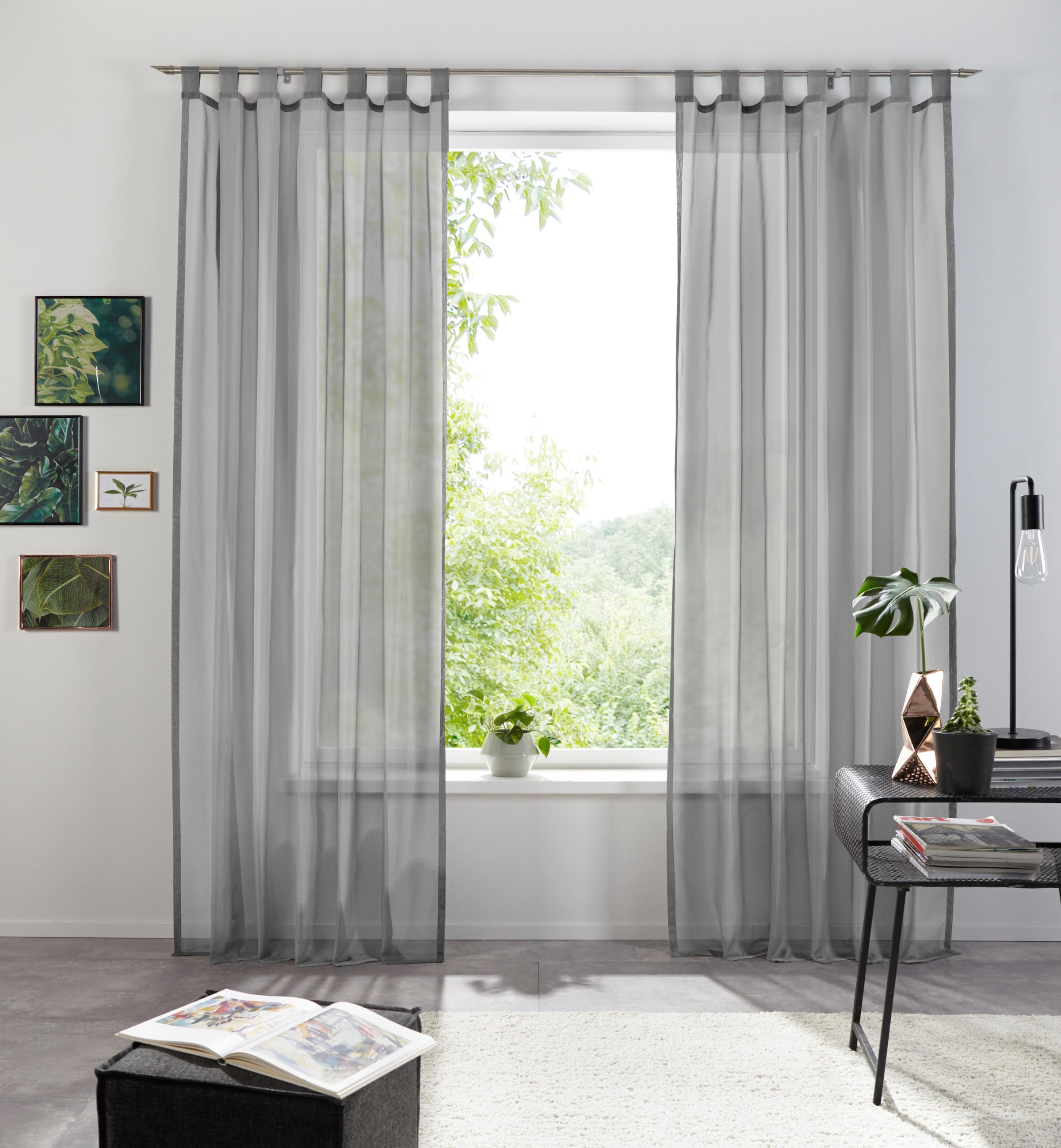 my home Gardine »XANA«, (1 BAUR pflegeleicht Schal, transparent, Voile, St.), kaufen | 1 einfarbig