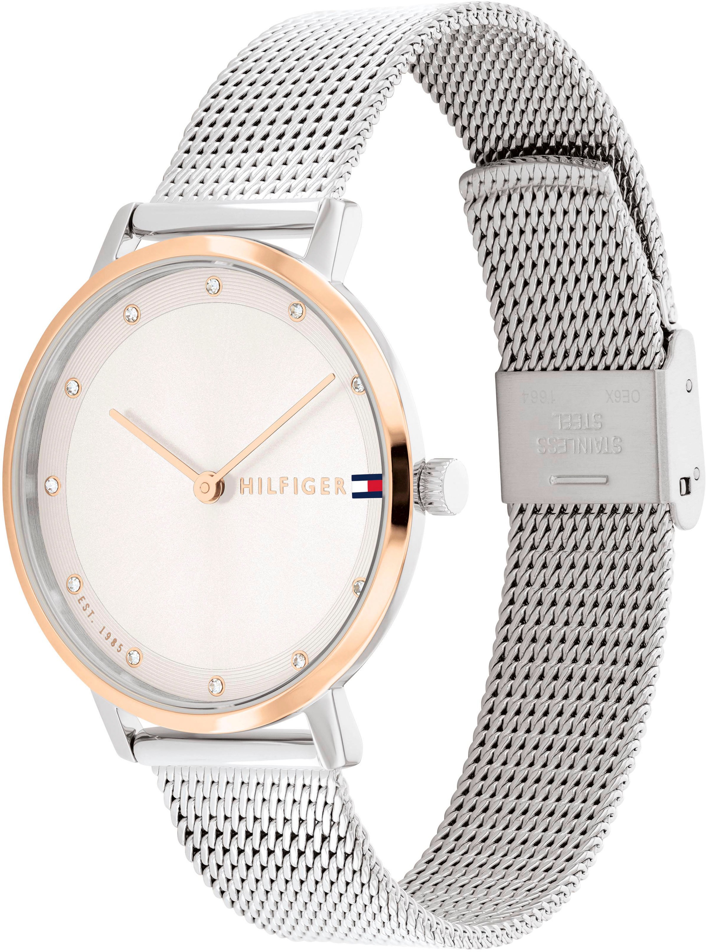 Tommy Hilfiger Quarzuhr »PIPPA«, Armbanduhr, Damenuhr, analog, Edelstahlarmband