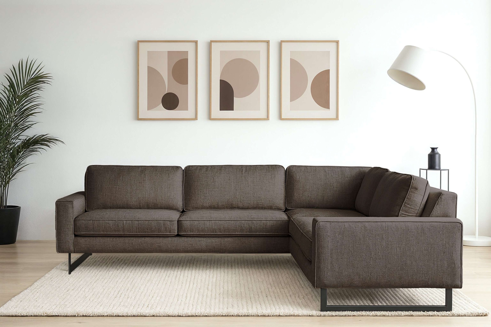 PLACES OF STYLE Ecksofa "Pinto, XXL, 250/290 cm, langer Schenkel, Ottomane" günstig online kaufen