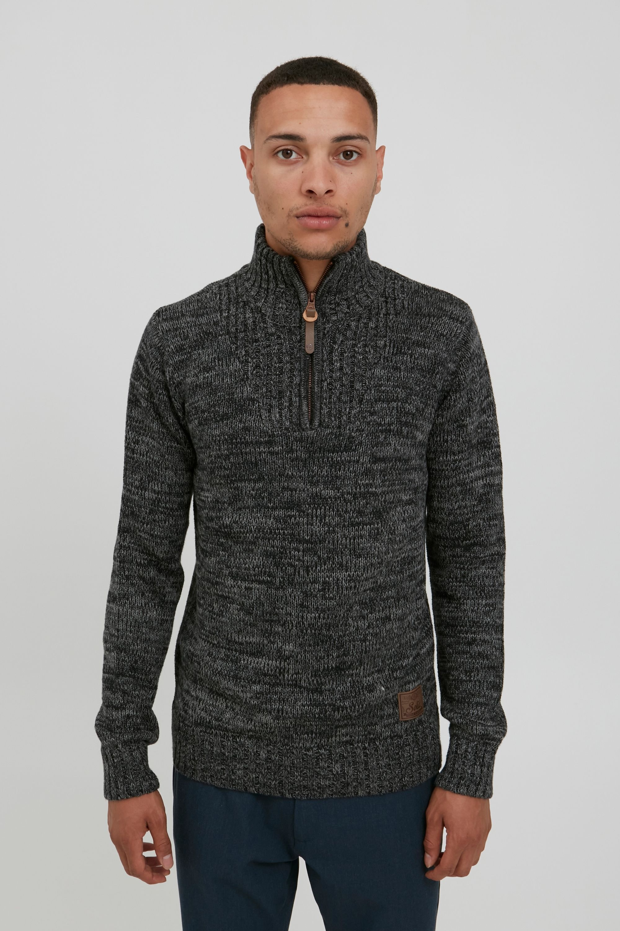 !solid Troyer SOLID "Troyer SDPhilostrate", Herren, Gr. XL, schwarz, Obermaterial: 100% Baumwolle CO., Pullover Troyer 2