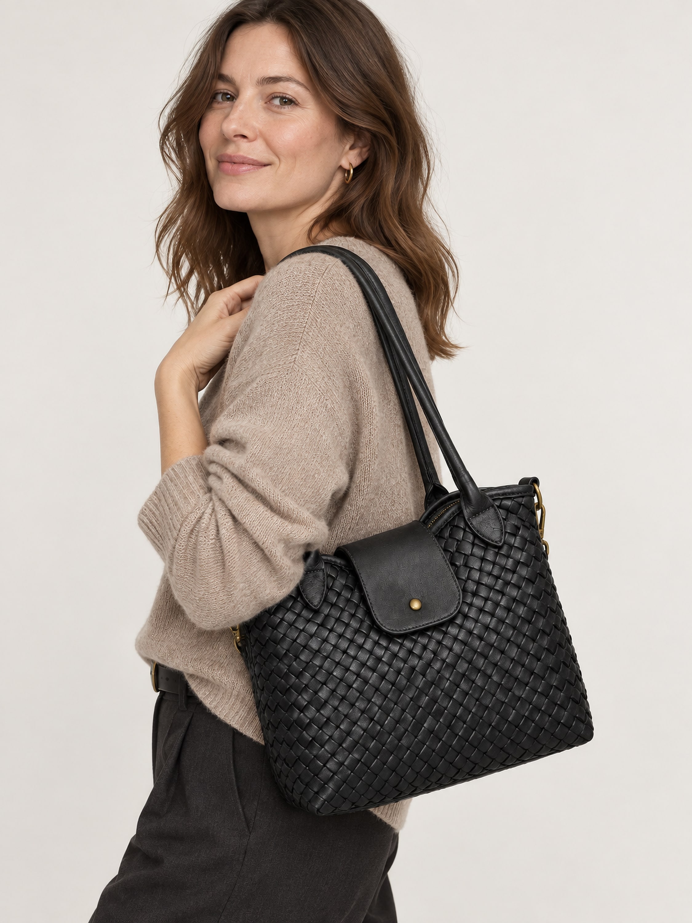 COLLEZIONE ALESSANDRO Henkeltasche »Firenze« aus Vintage-Leder, Made in Italy