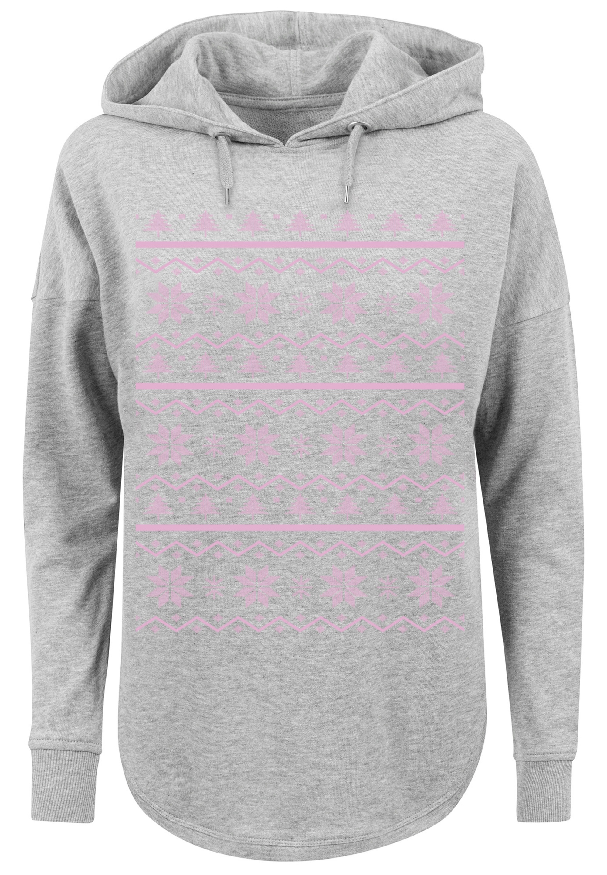 F4NT4STIC Kapuzenpullover »Scandinavian Rosa Muster Weihnachten«, Print