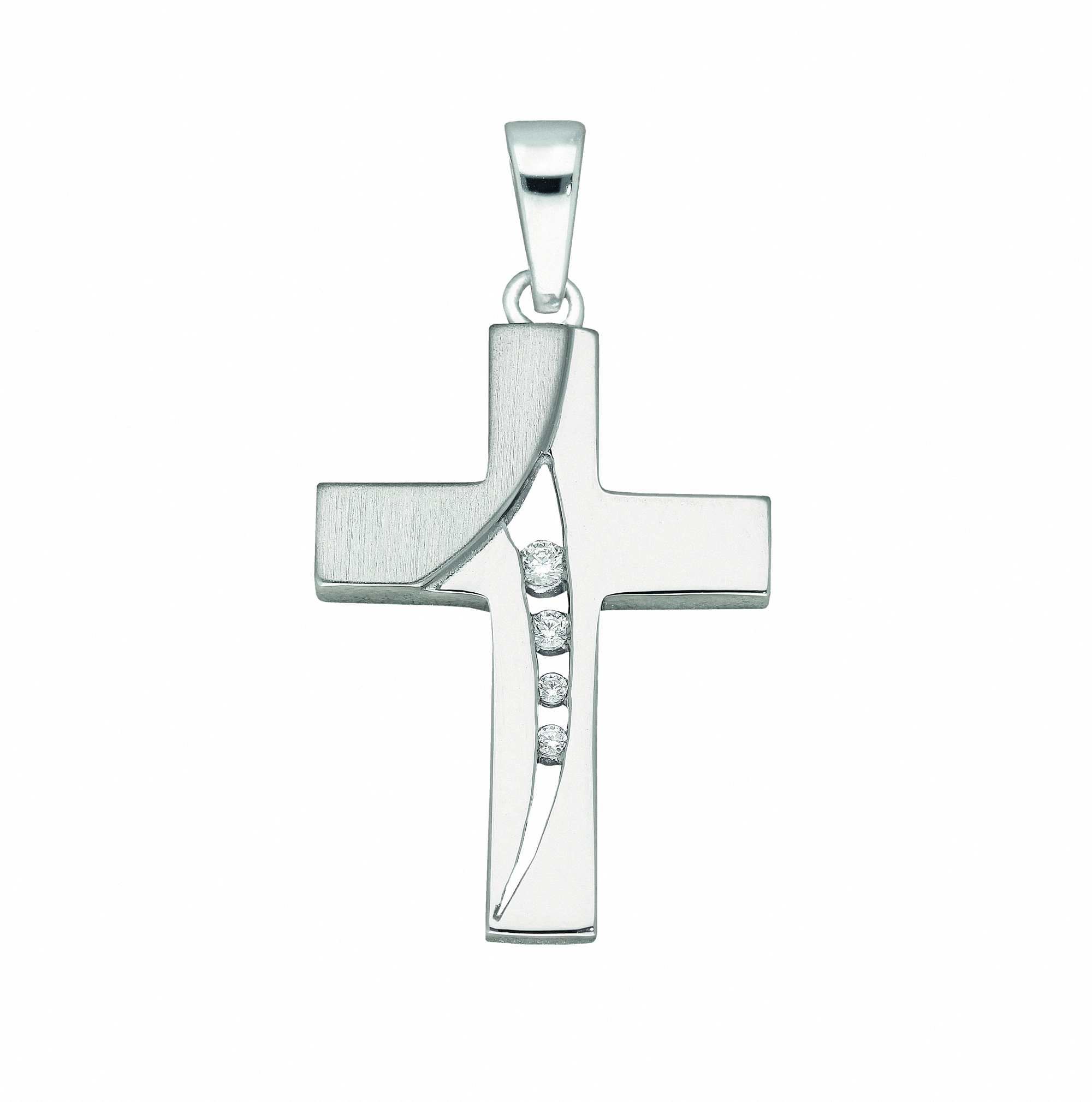 »925 kaufen Zirkonia«, mit Schmuckset Halskette Anhänger Kette mit mit | Kreuz Silber Adelia´s Set - online Anhänger BAUR